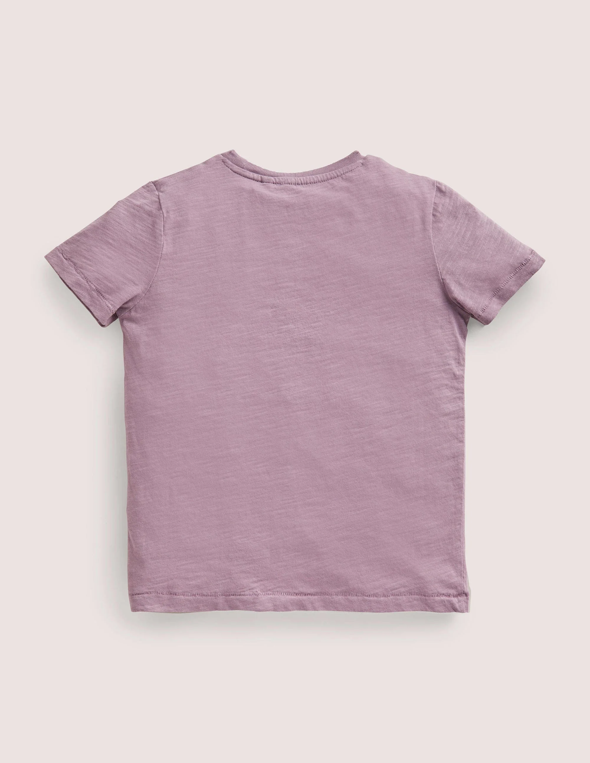 Vorgewaschenes Flammgarn-T-Shirt mit Stückfärbung-Zartes Heideviolett - Image 2