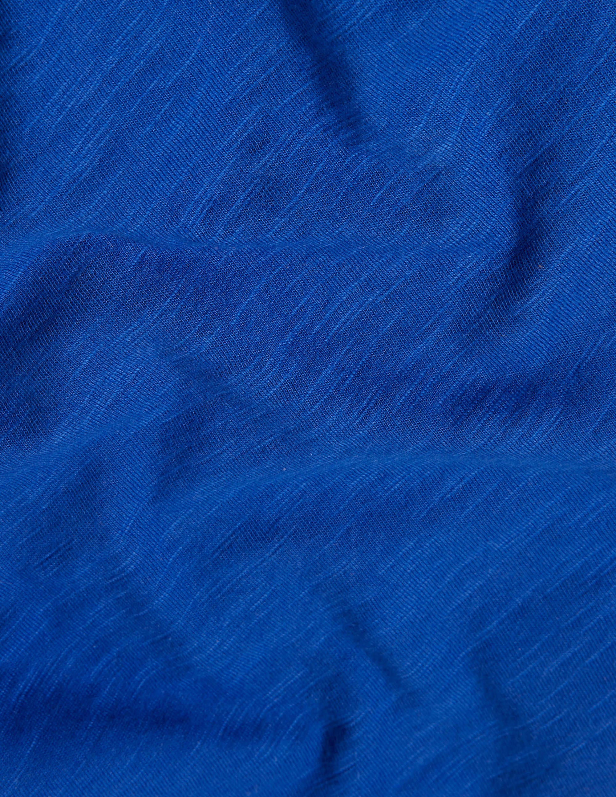 Vorgewaschenes T-Shirt aus Flammgarn-Bold Blue - Image 3