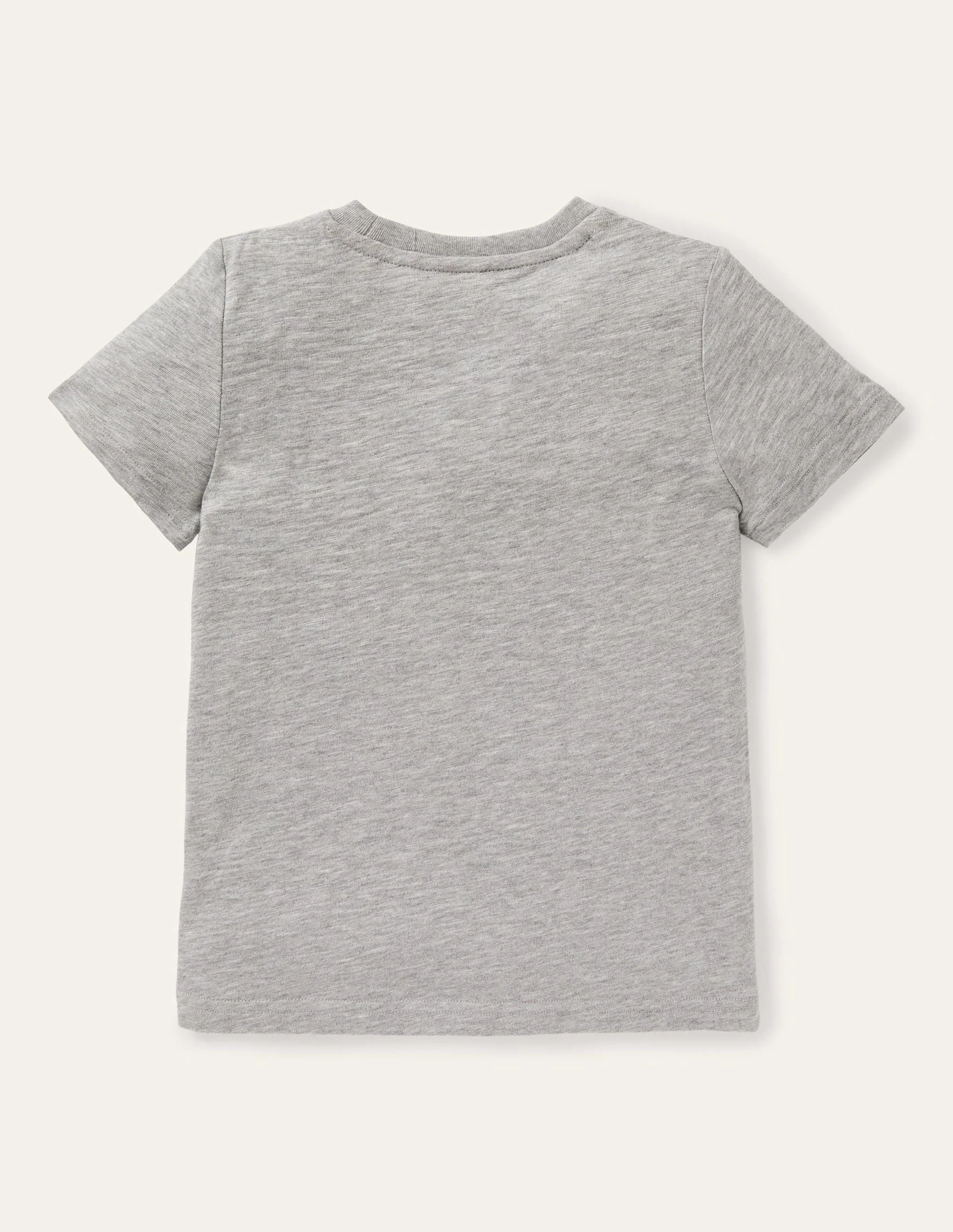 Vorgewaschenes T-Shirt aus Flammgarn-Grau Meliert - Image 2
