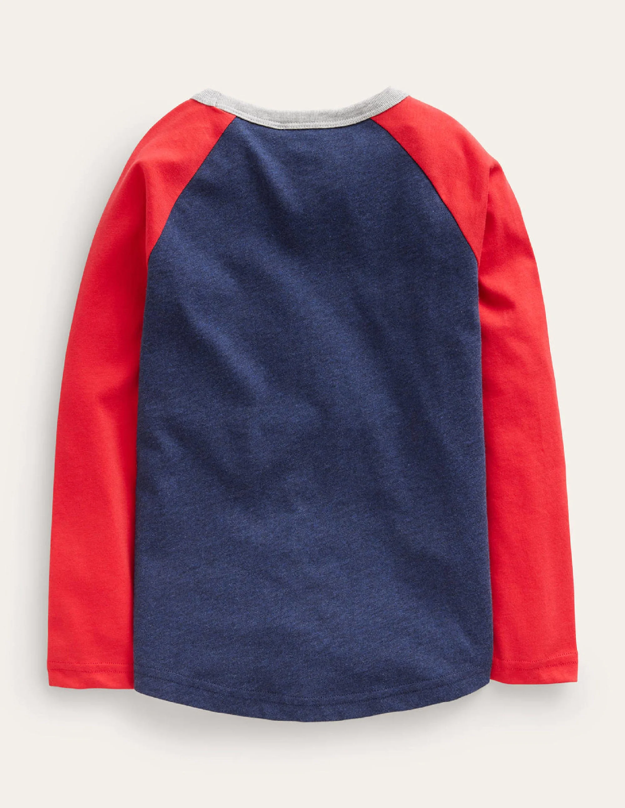 Weihnachtliches Raglan-T-Shirt mit Meerschweinchen-Rockabilly-Rot/Blau Meliert - Image 2