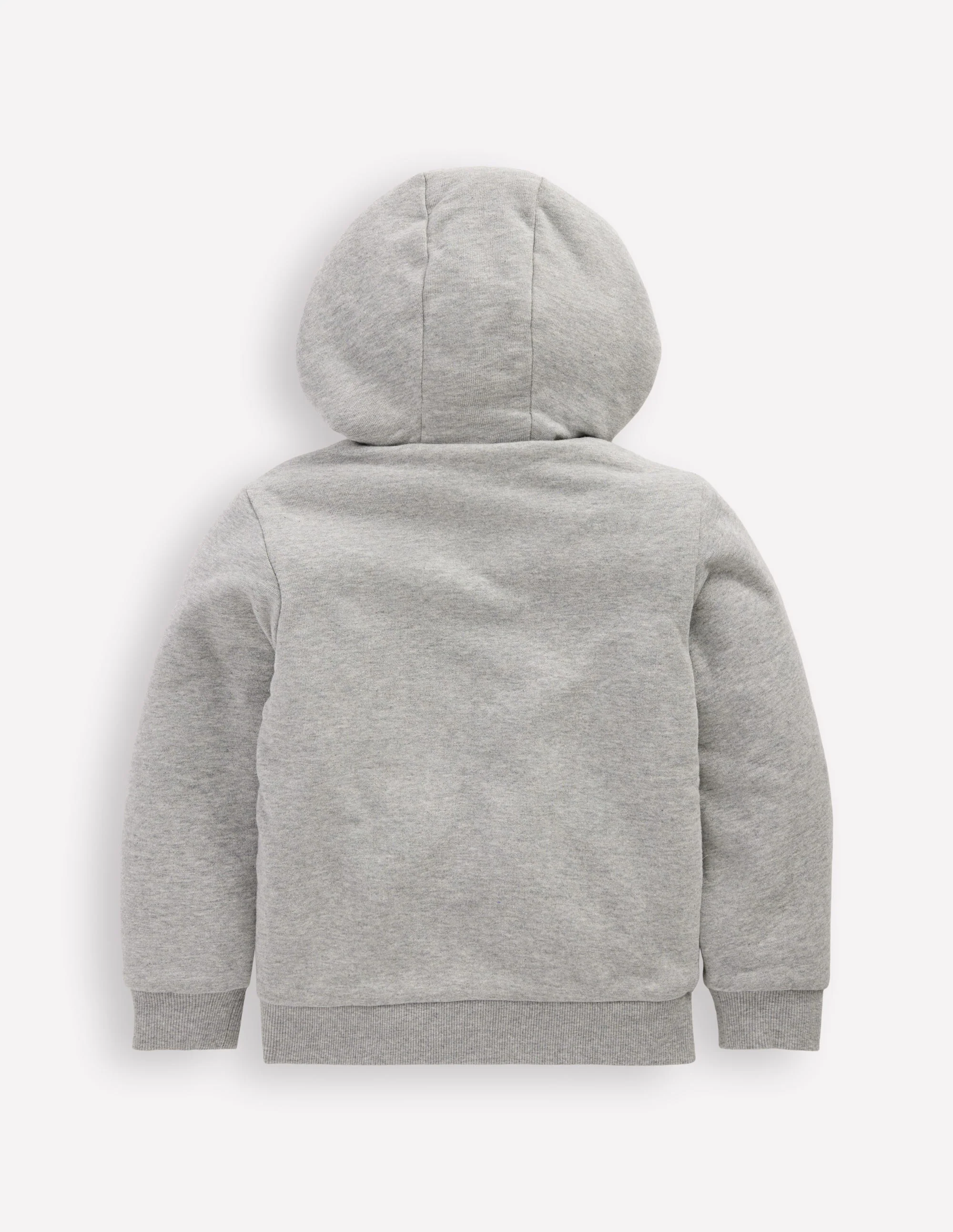 Wendbarer Teddy-Kapuzenpullover-Grau Meliert - Image 5
