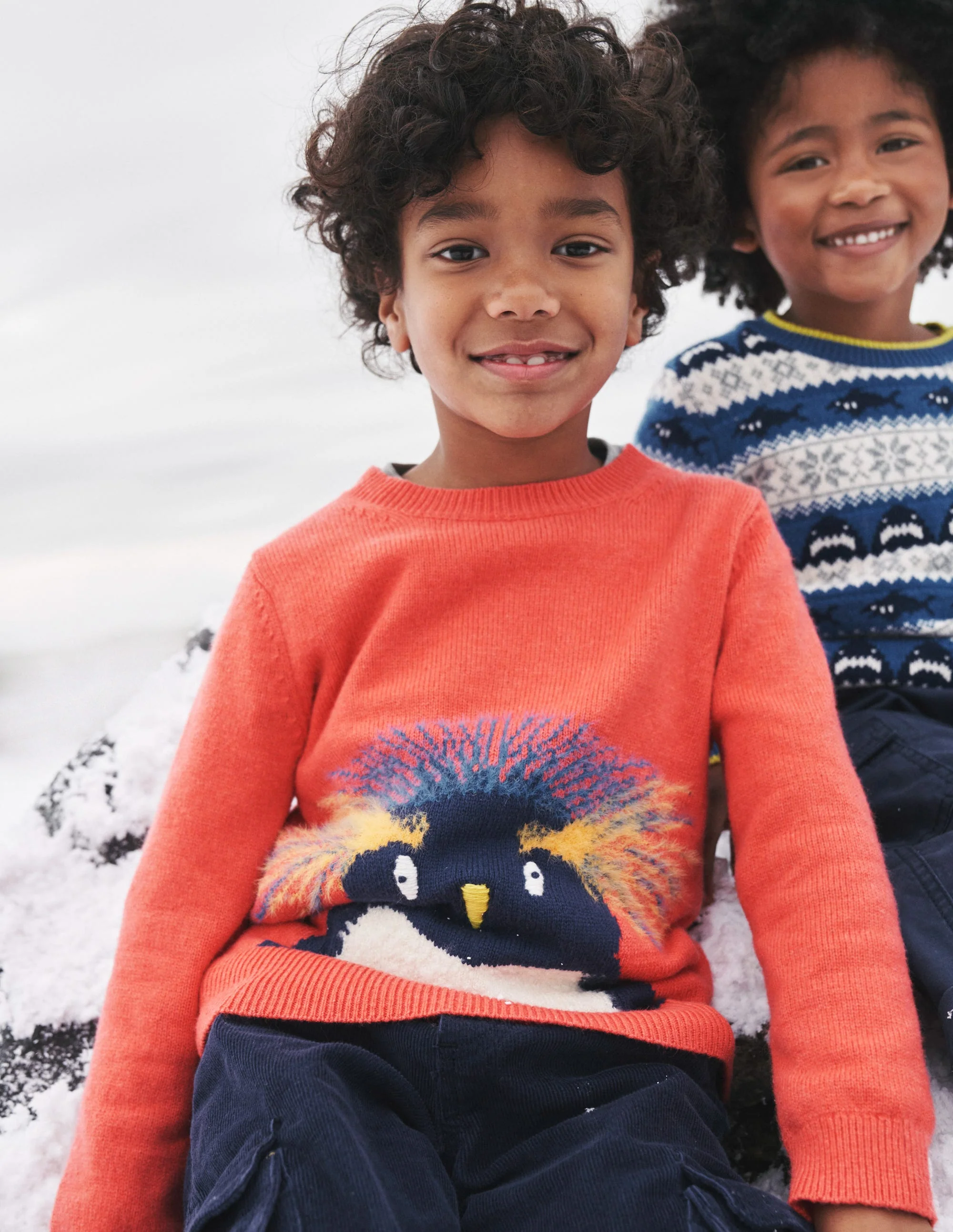 Witziger, kuscheliger Pullover-Marmeladenrot Pinguin - Image 4