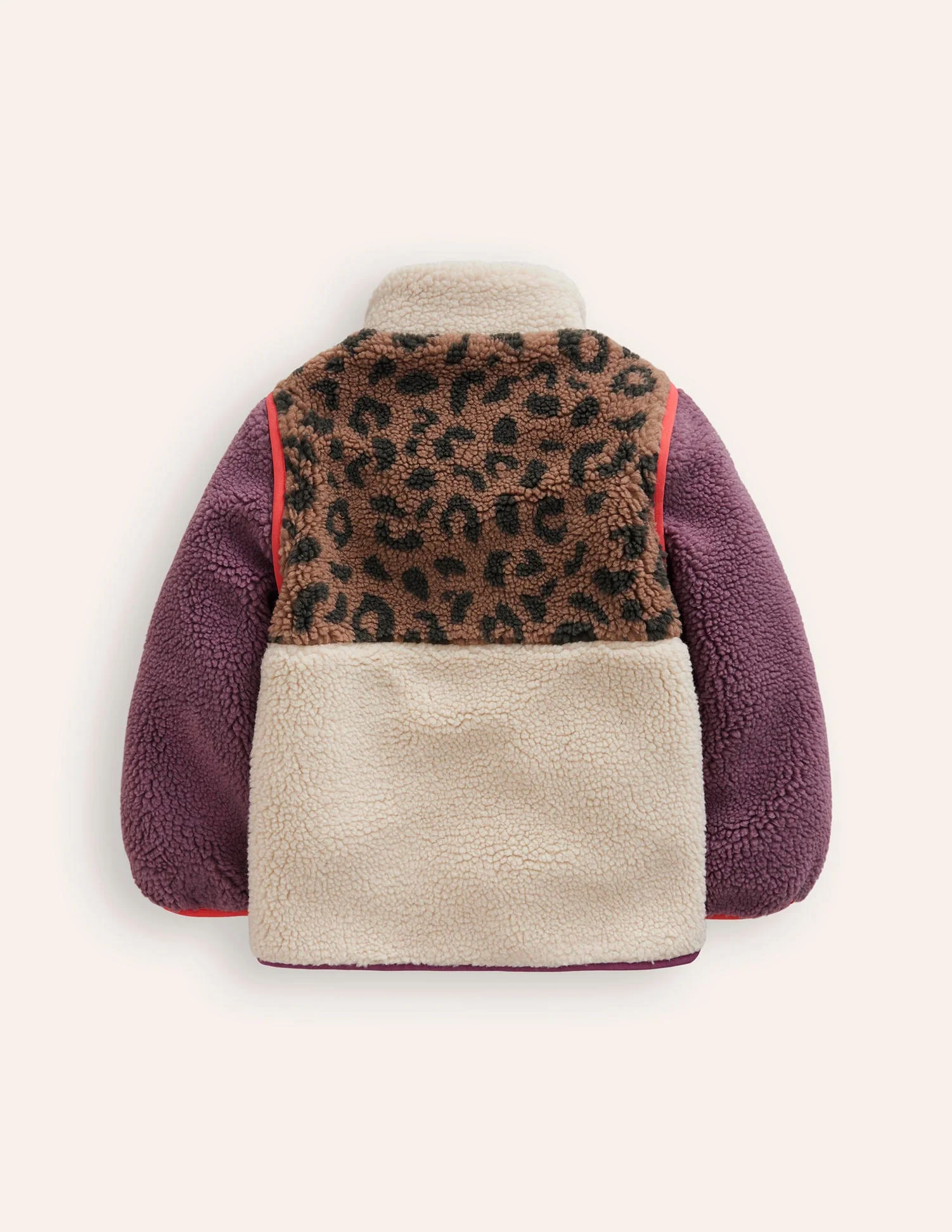 2-in-1-Teddyfell-Jacke-Leopard/Asternlila - Image 2