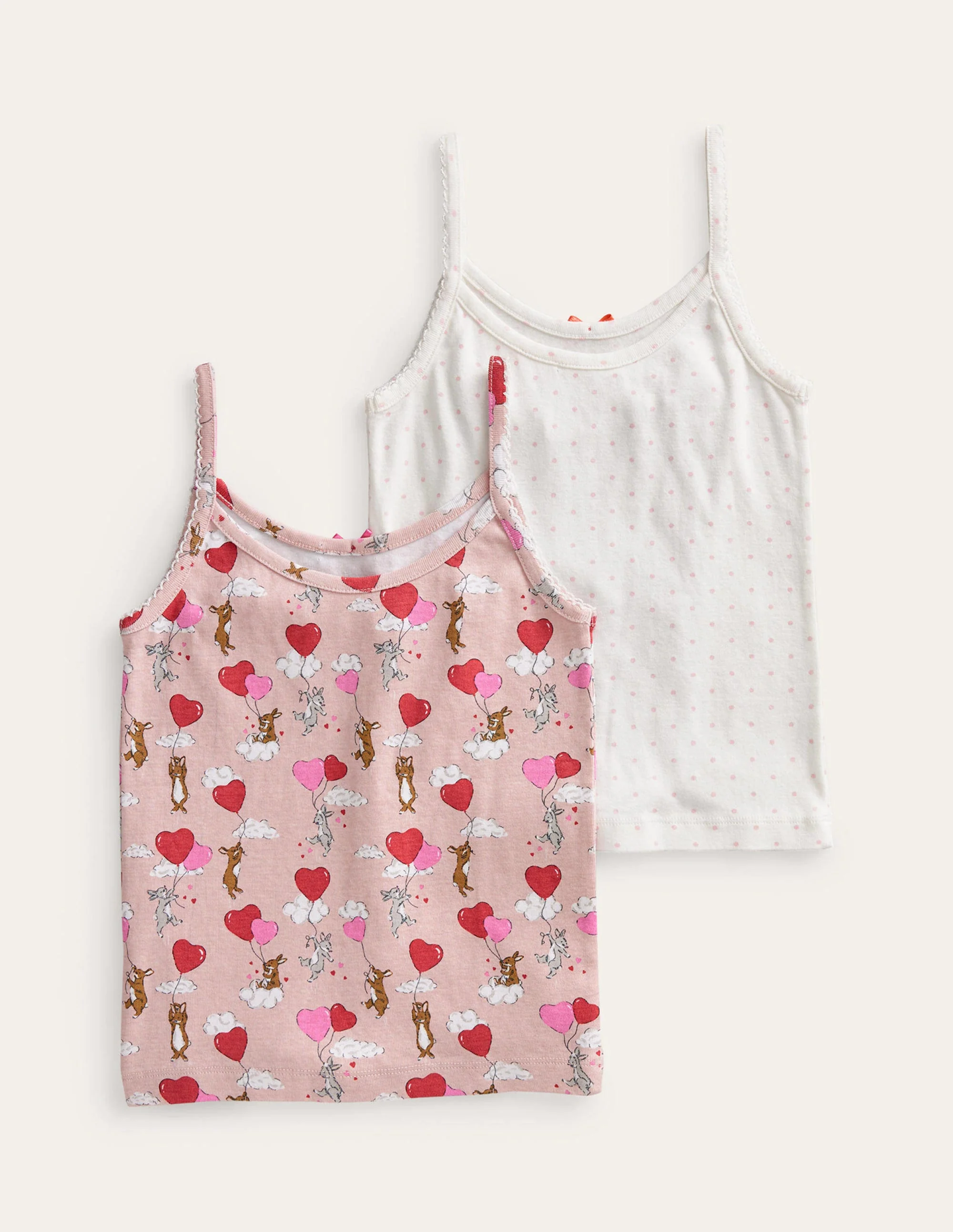 2er-Pack Unterhemden-Rosa Hasen Herzen - Image 2