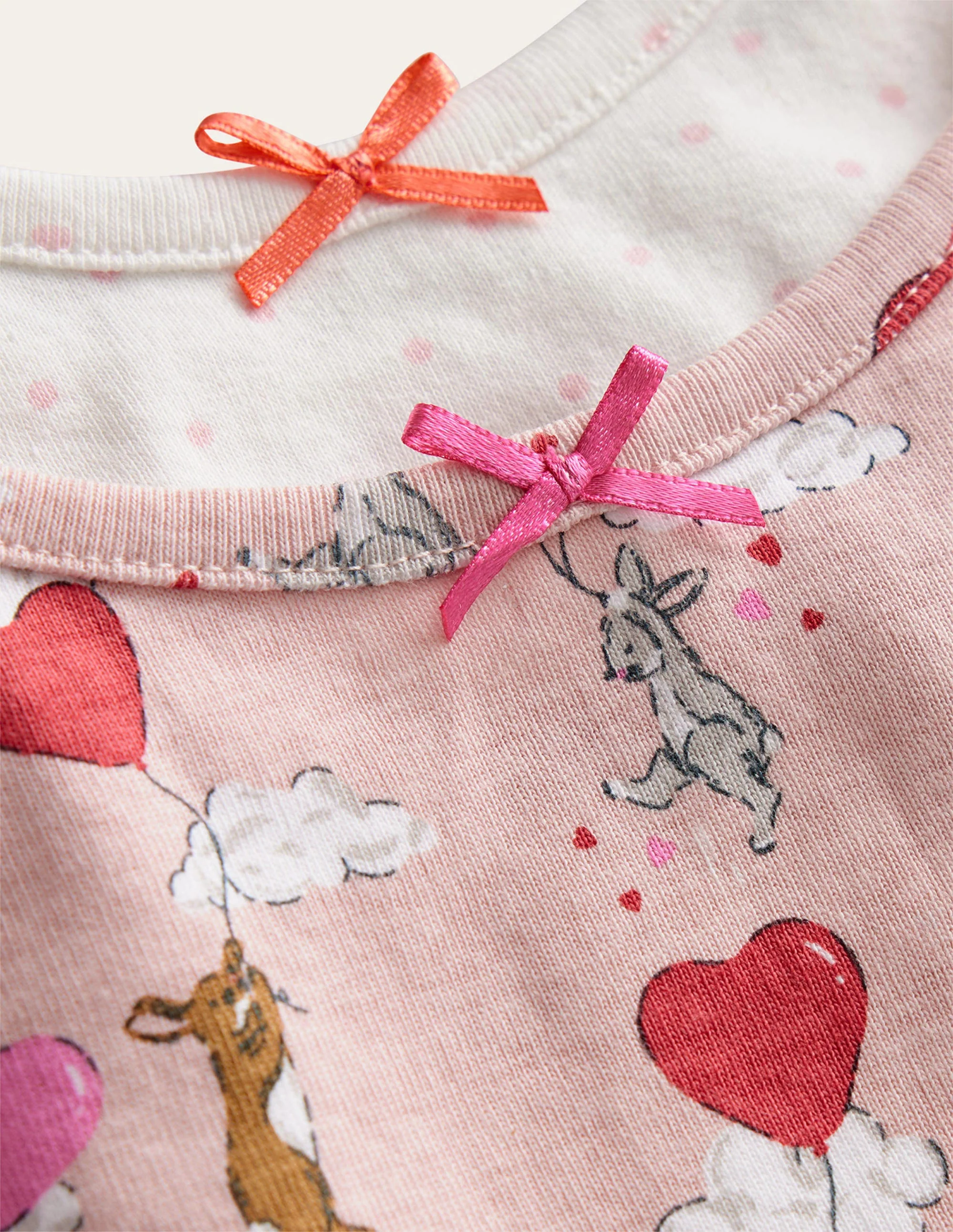 2er-Pack Unterhemden-Rosa Hasen Herzen - Image 3