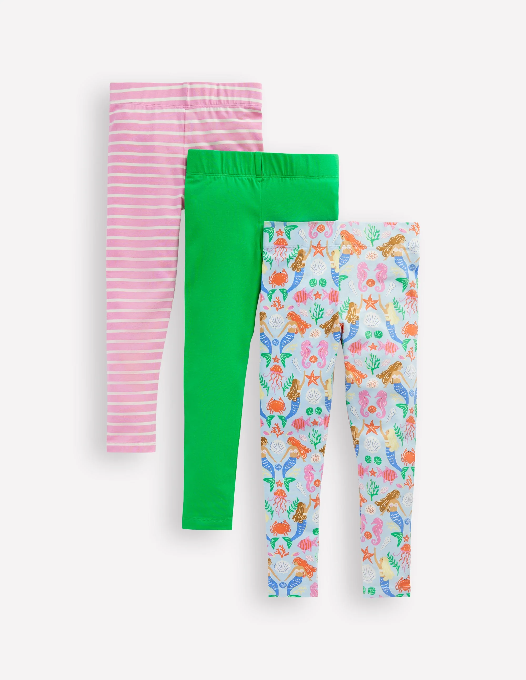3er-Pack Leggings-Bunt Meerjungfrau
