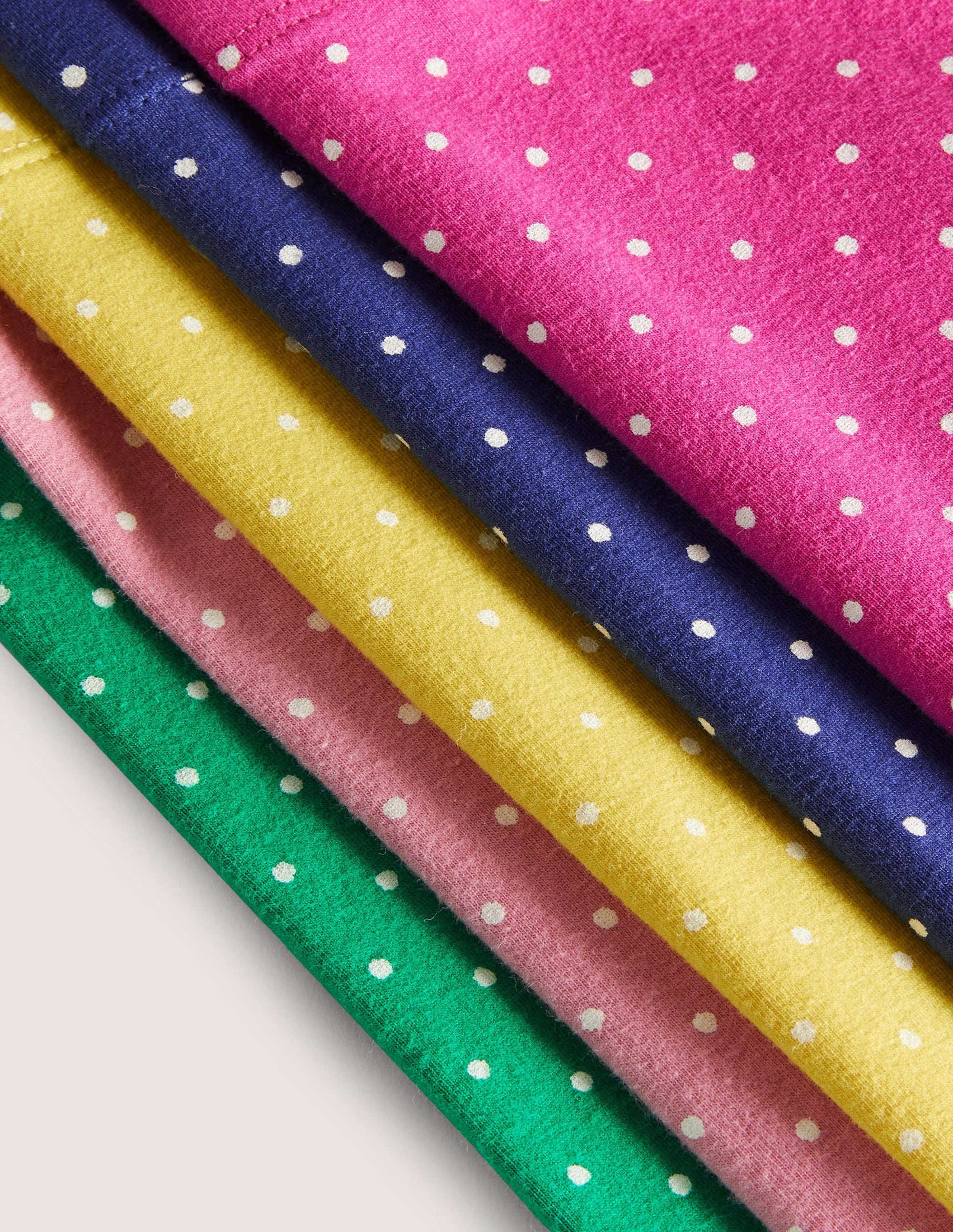 5-Pack Multi-Coloured Polka Dot Leggings-Bunt Pünktchen - Image 2