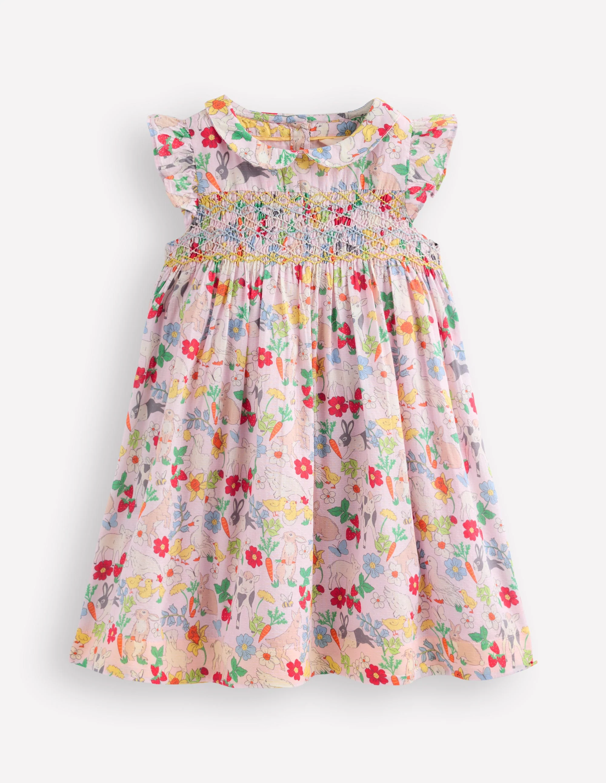 Adeline Gesmoktes Kleid-Flieder Frühlingswiese - Image 2