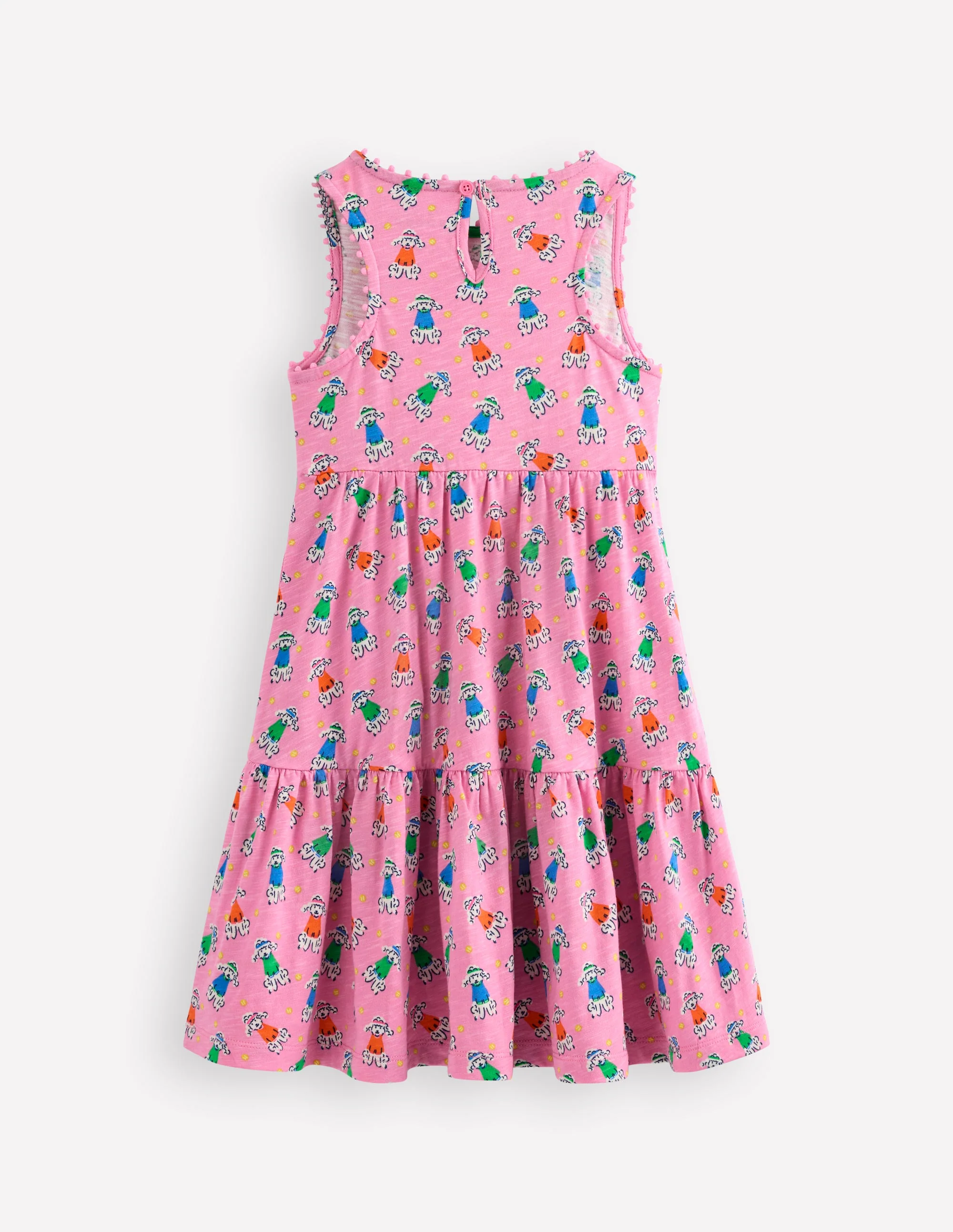 Ali Jerseykleid mit Bommelbesatz-Cosmeen-Pink Sportlicher Pudel - Image 2
