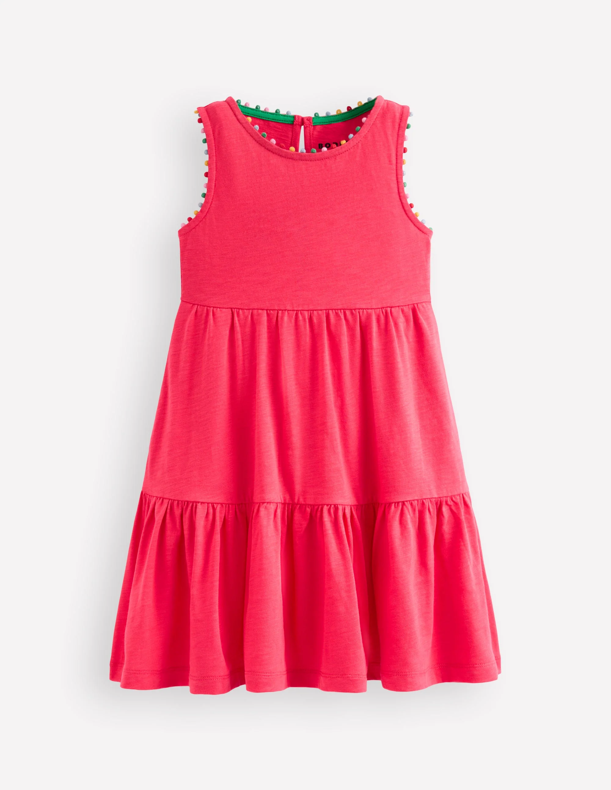 Ali Jerseykleid mit Bommelbesatz-Fandango-Rosa - Image 2