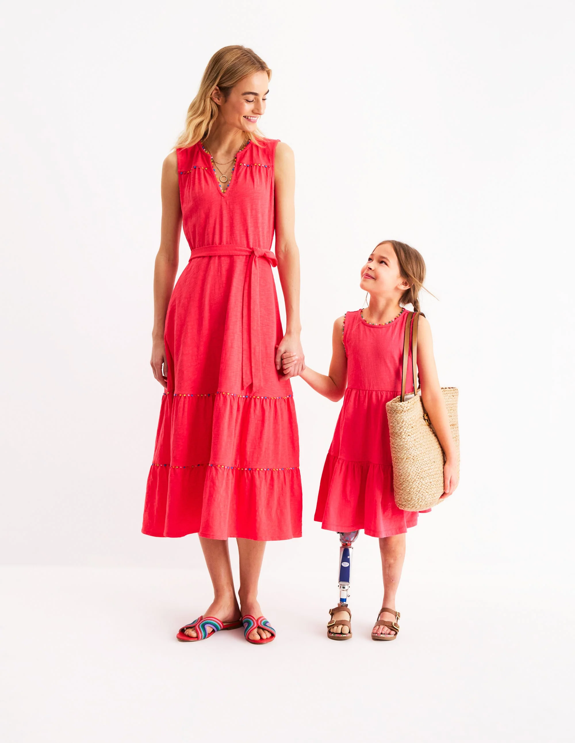 Ali Jerseykleid mit Bommelbesatz-Fandango-Rosa - Image 5