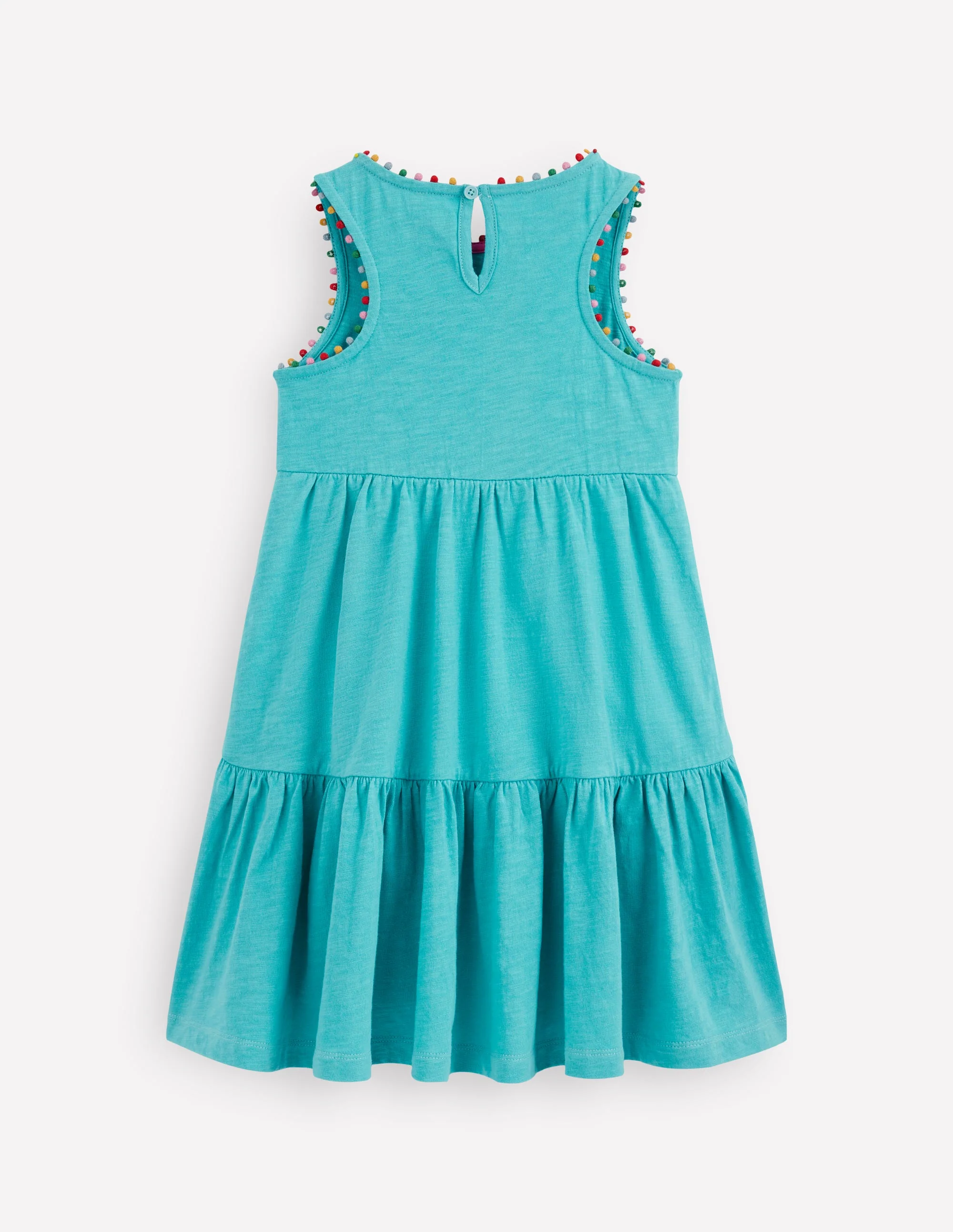 Ali Jerseykleid mit Bommelbesatz-Karibikblau - Image 2