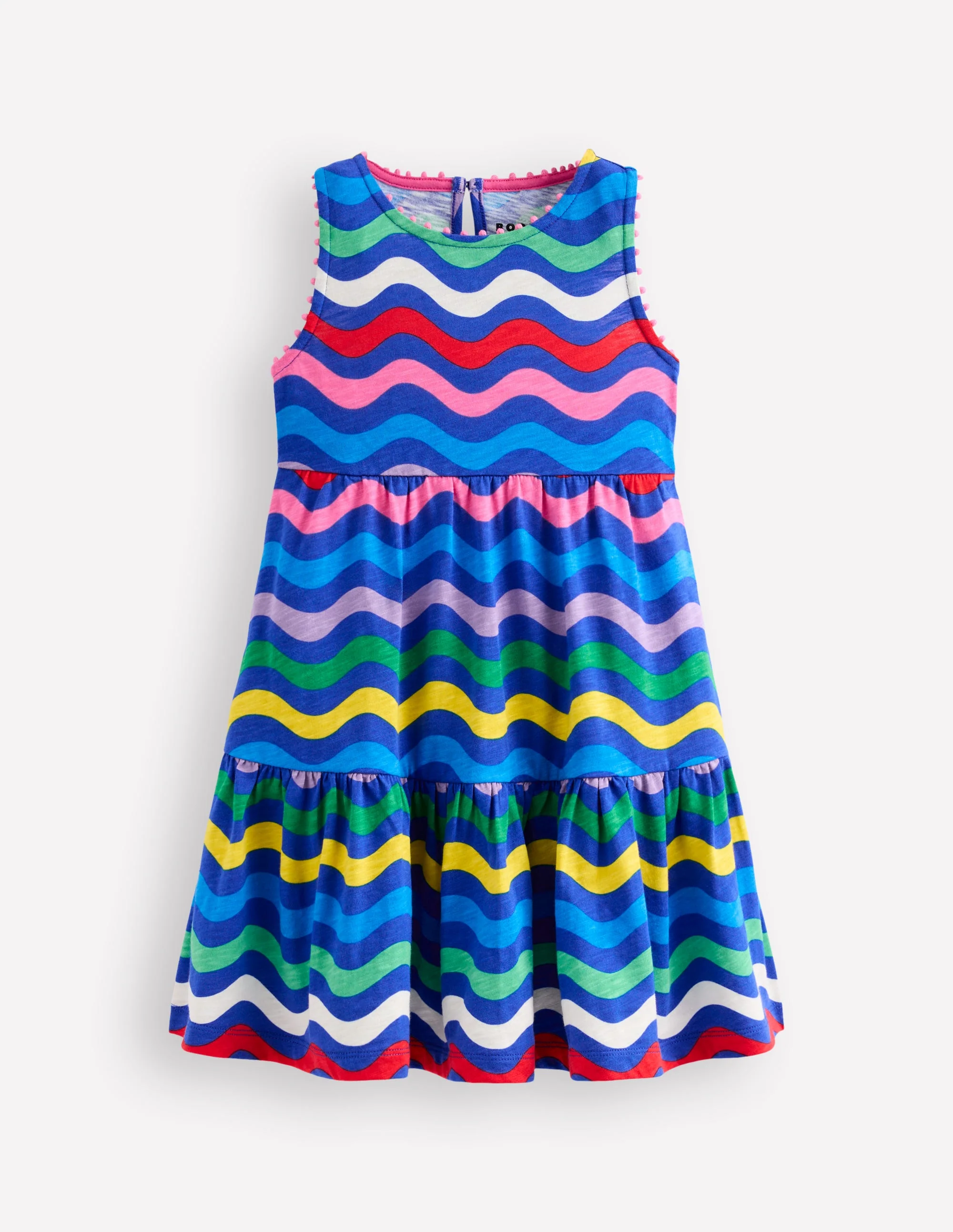 Ali Jerseykleid mit Bommelbesatz-Zickzack Bunte Streifen - Image 2
