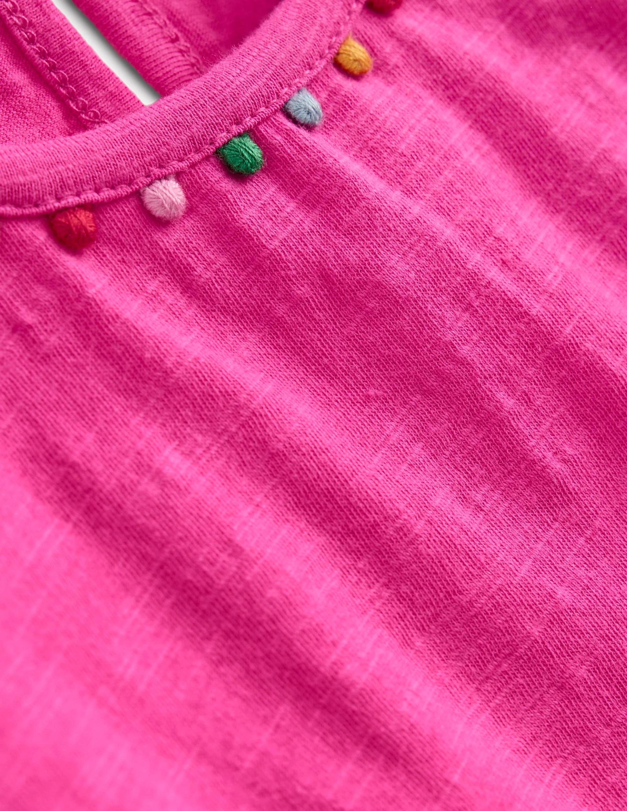 Ali T-Shirt mit Puffärmeln und Bommelbesatz-Flamingorosa - Image 3