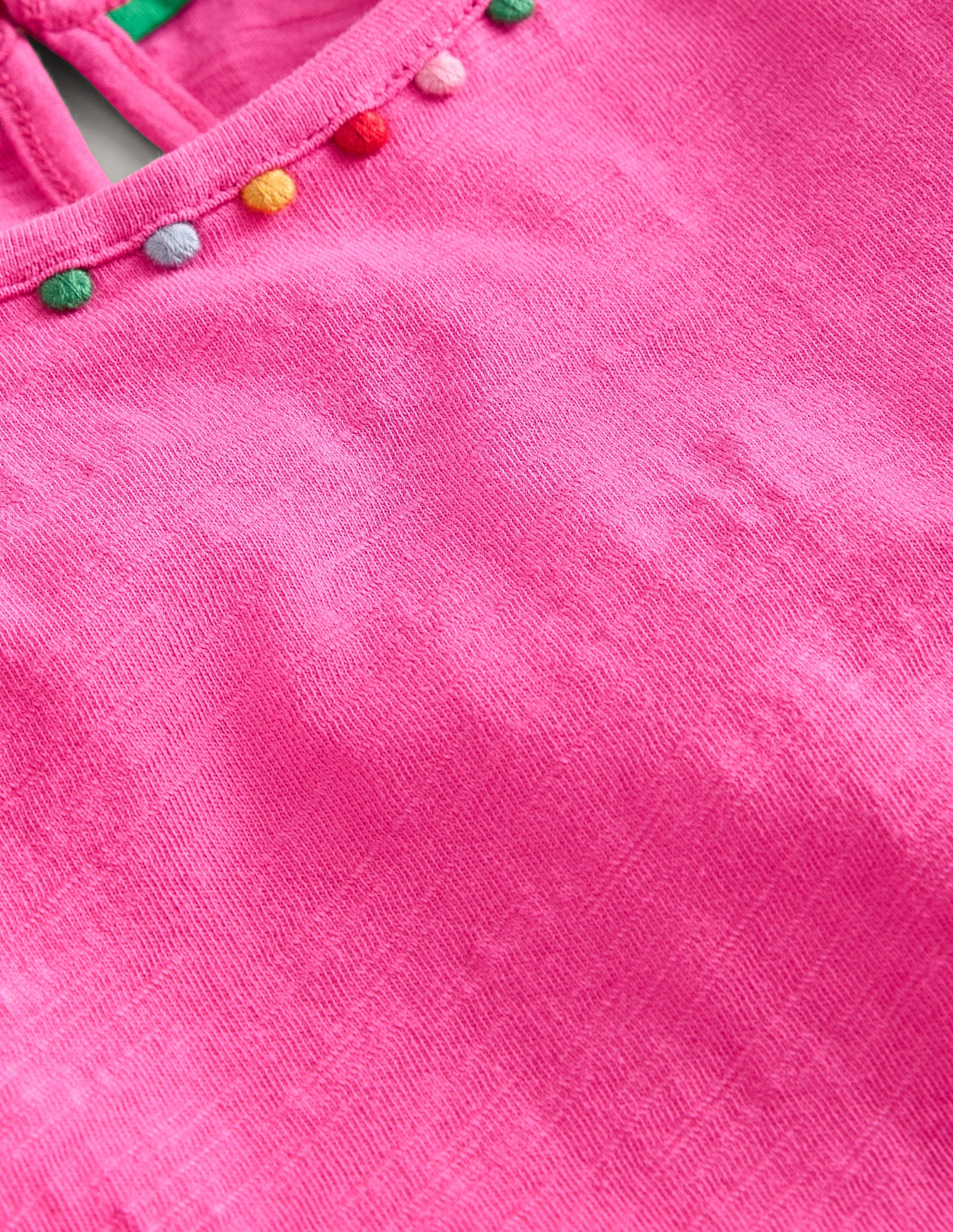 Ali T-Shirt mit Puffärmeln und Bommeln-Flamingorosa - Image 3