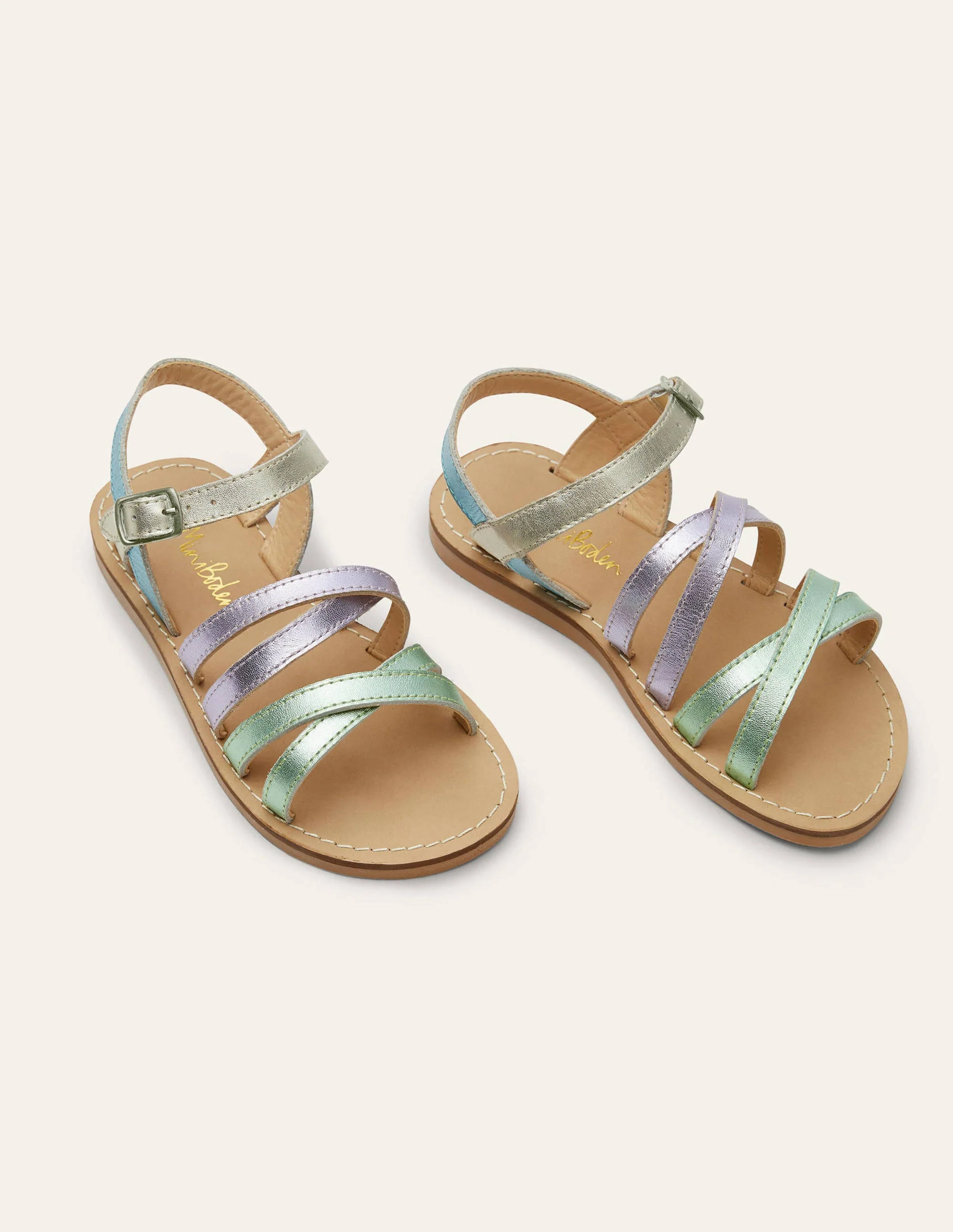 Alltagstaugliche Sandalen-Bunt, Metallic - Image 3