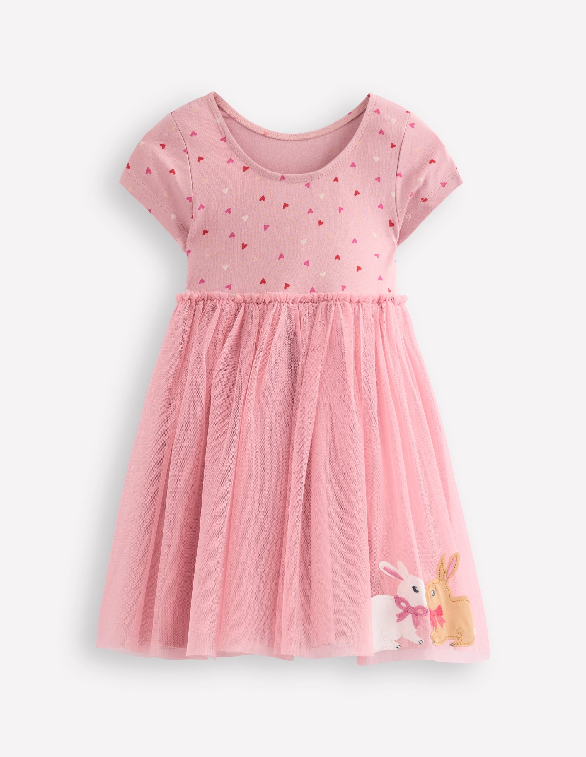 Ami Tüllkleid mit Applikationen-Kreiderosa Hasen - Image 2