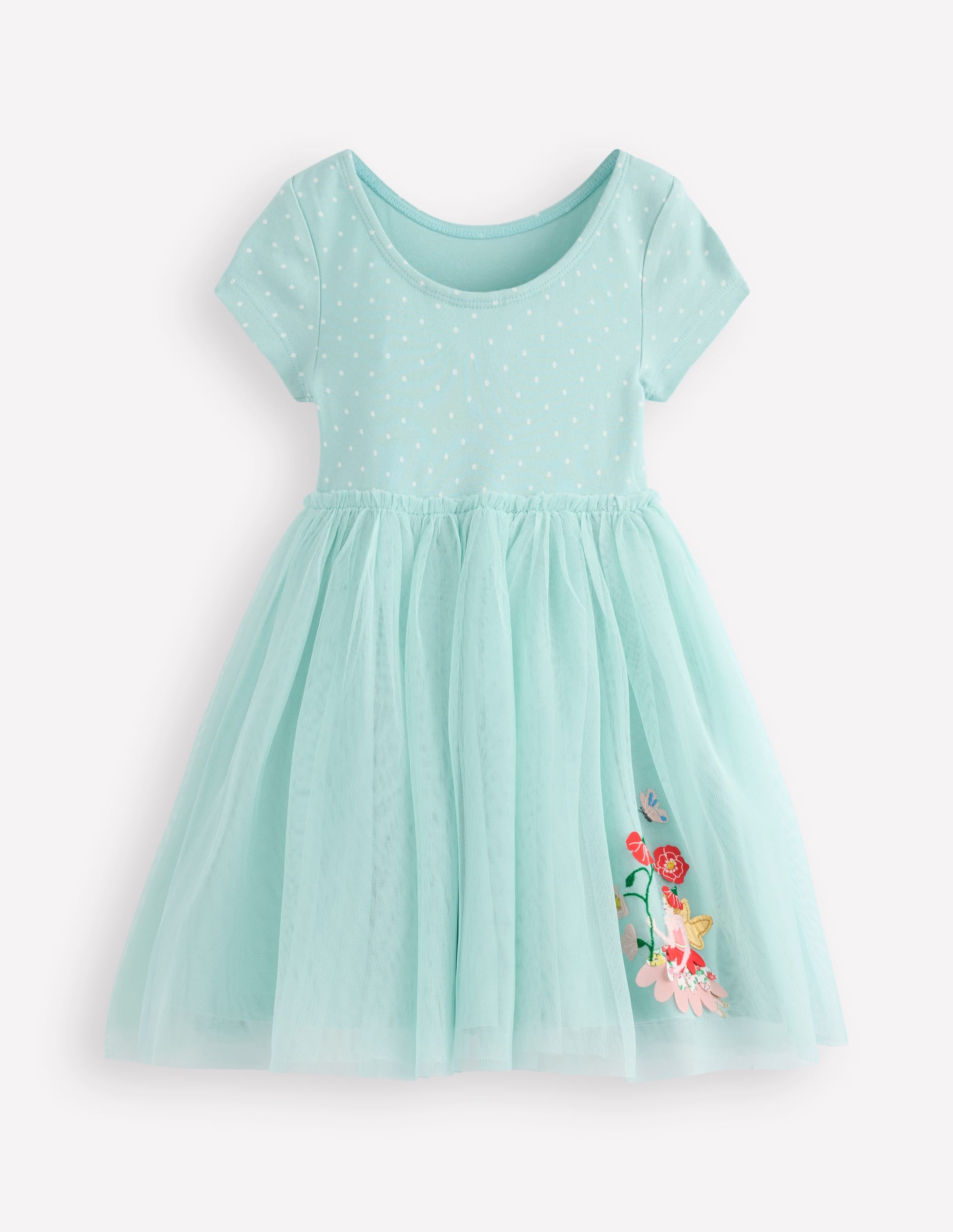Ami Tüllkleid mit Applikationen-Minzblau Blumenelfen - Image 2