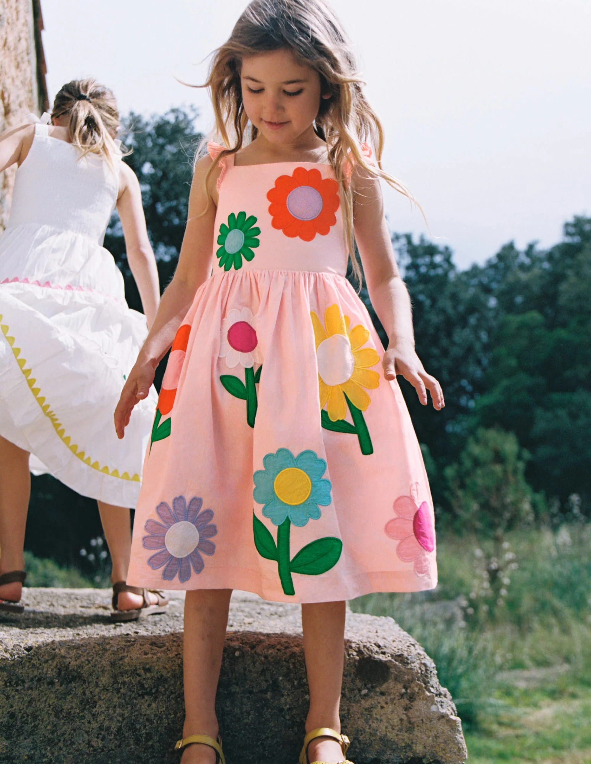 Annalisa Sommerkleid mit Applikation-Rosa, Blume - Image 4