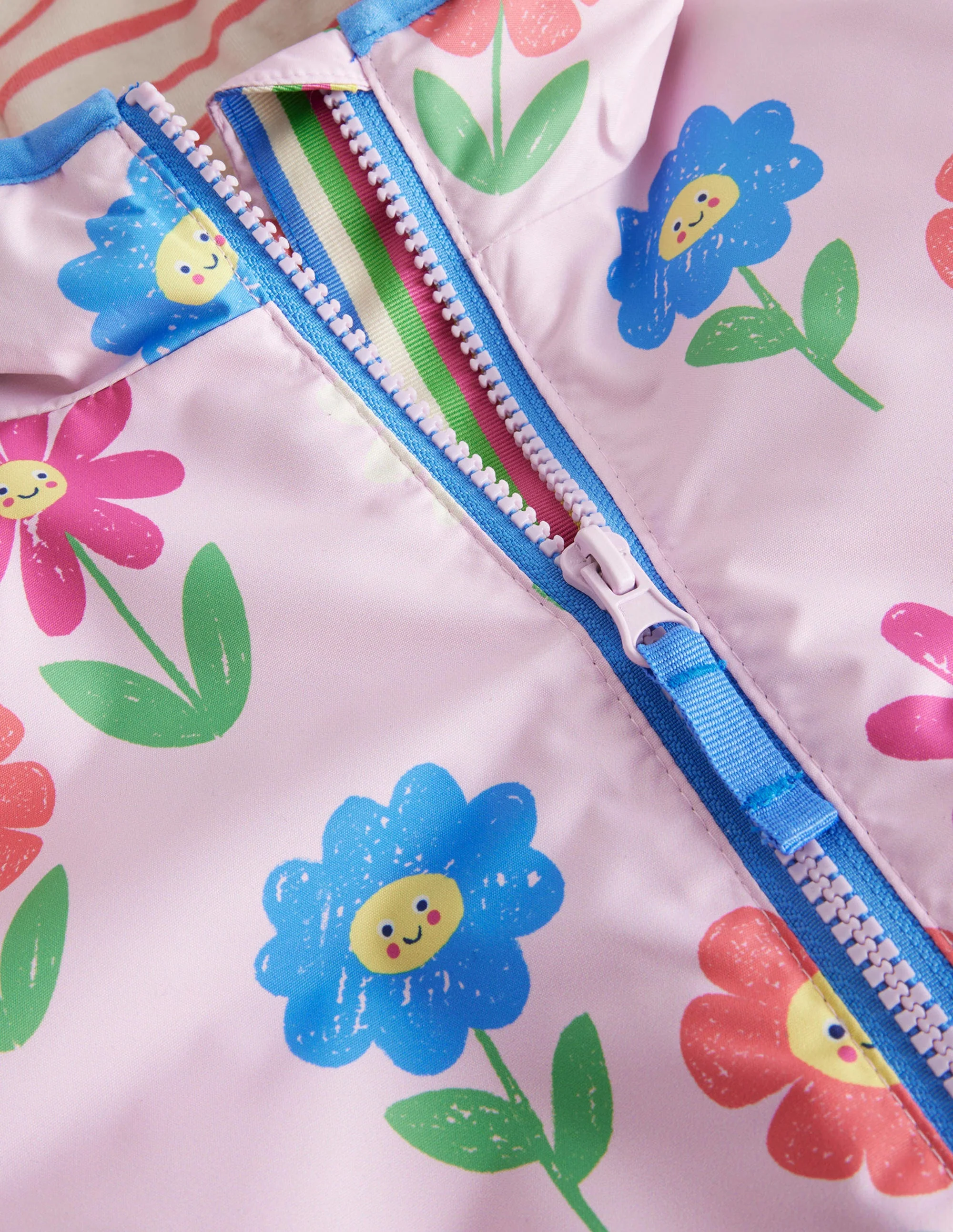 Anorak mit Jersey-Futter-Pastell-Orchideenrosa, Blumen - Image 3