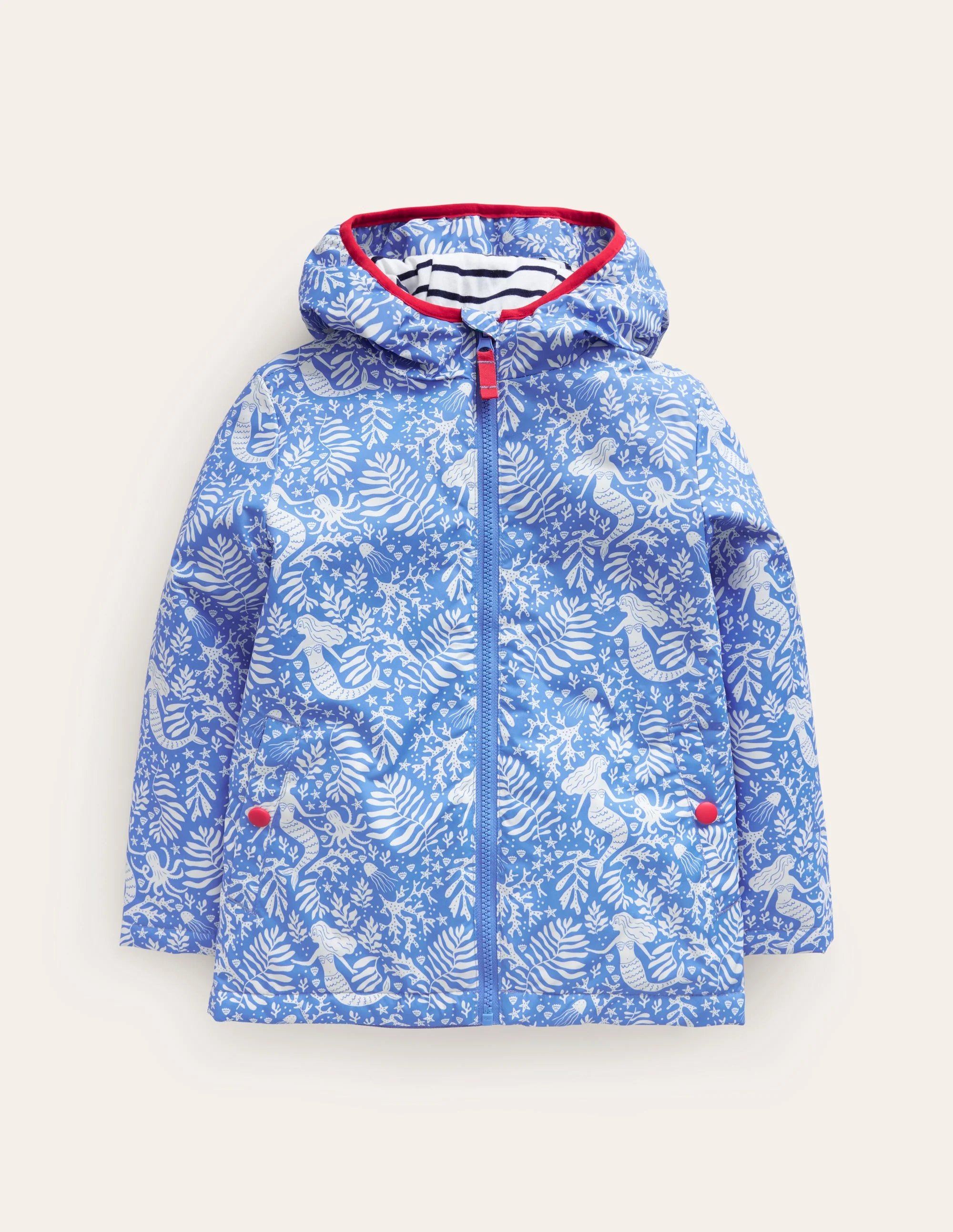 Anorak mit Jersey-Futter-Wisteriablau Meerjungfrauen