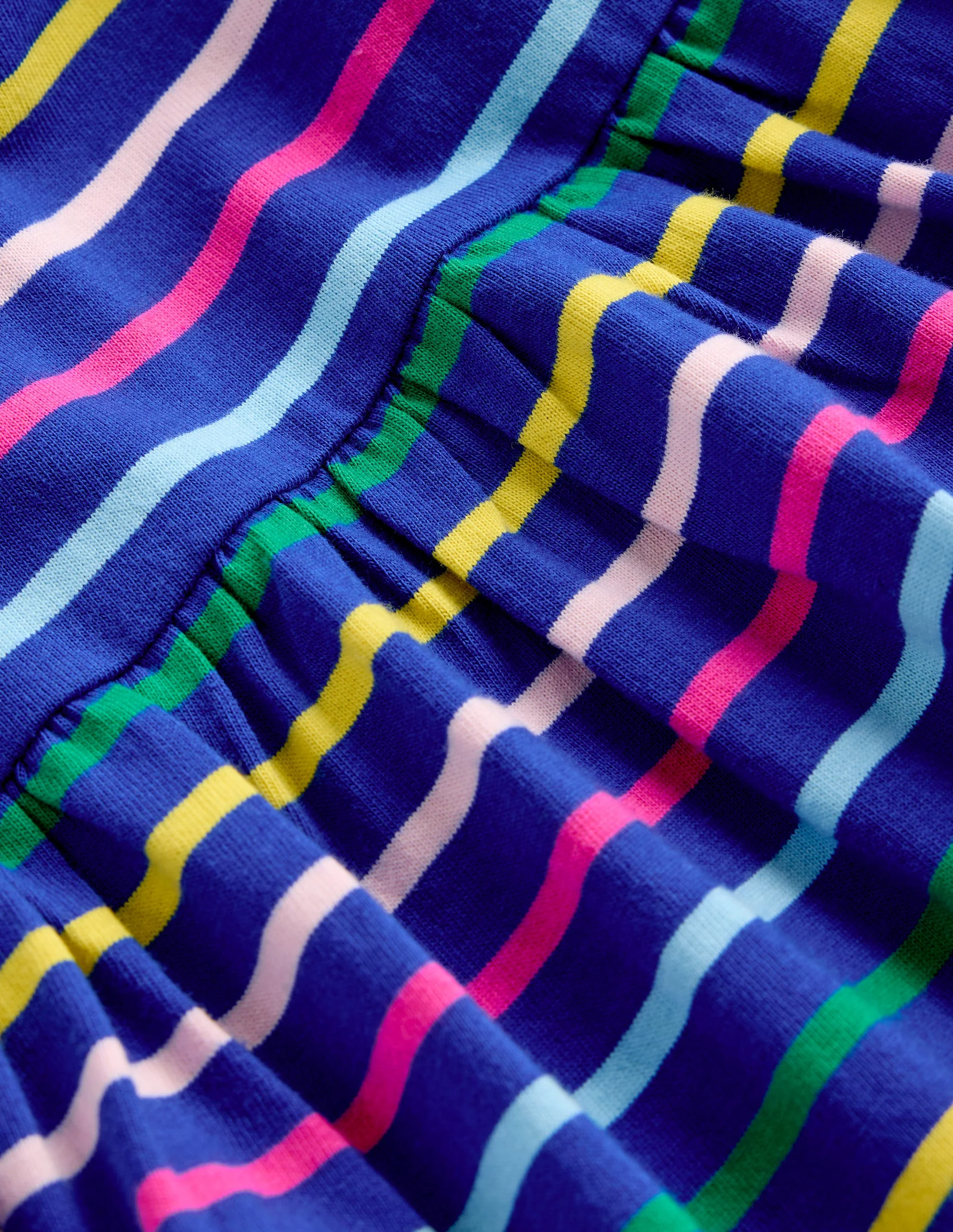 Ariel Jerseykleid zum Herumwirbeln-Ackerbohnengrün/Pink, Gestreift - Image 3