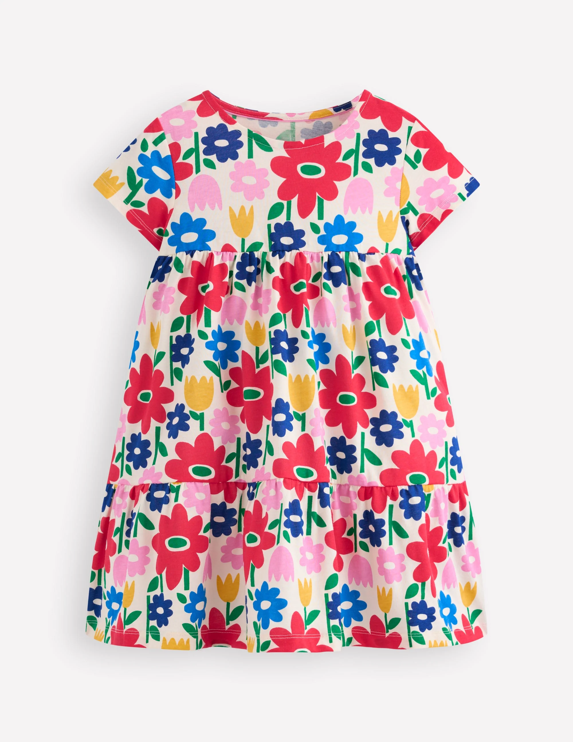 Ariel Jerseykleid zum Herumwirbeln-Bunt Pop-Blume
