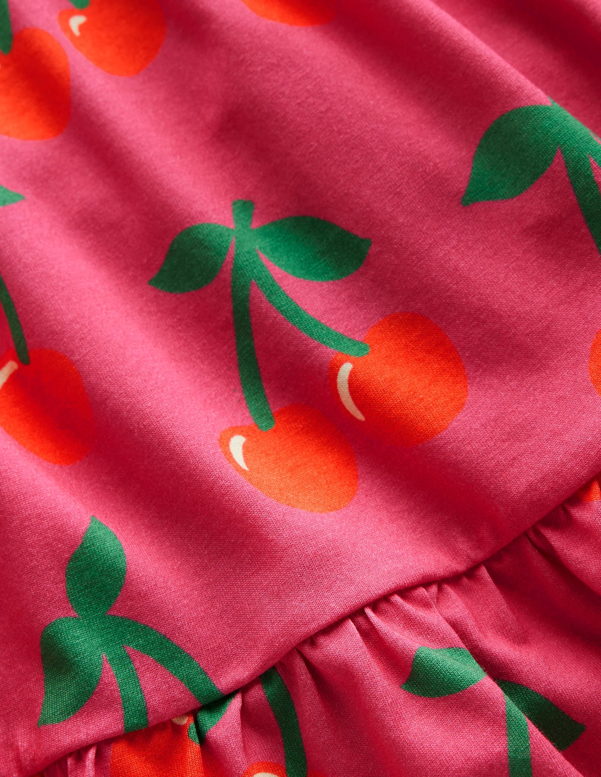 Ariel Jerseykleid zum Herumwirbeln-Sorbet-Rosa Kirschen - Image 3