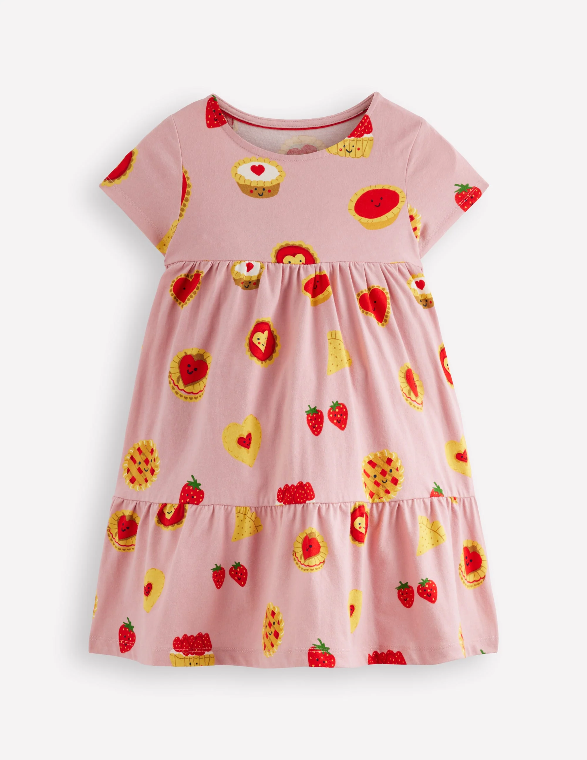 Ariel Jerseykleid zum Herumwirbeln-Vintage-Rosa Süße Leckereien