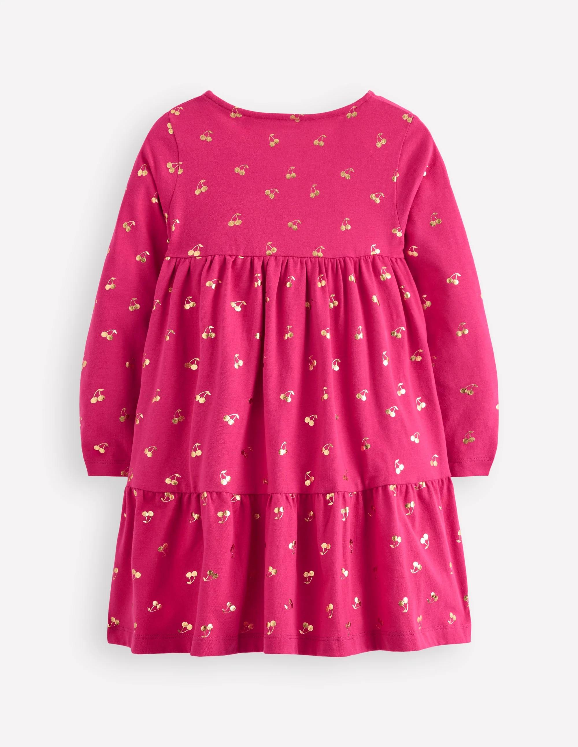 Ariel Langärmliges, schwingendes Kleid-Kirschmarmelade Folienkirschen - Image 4