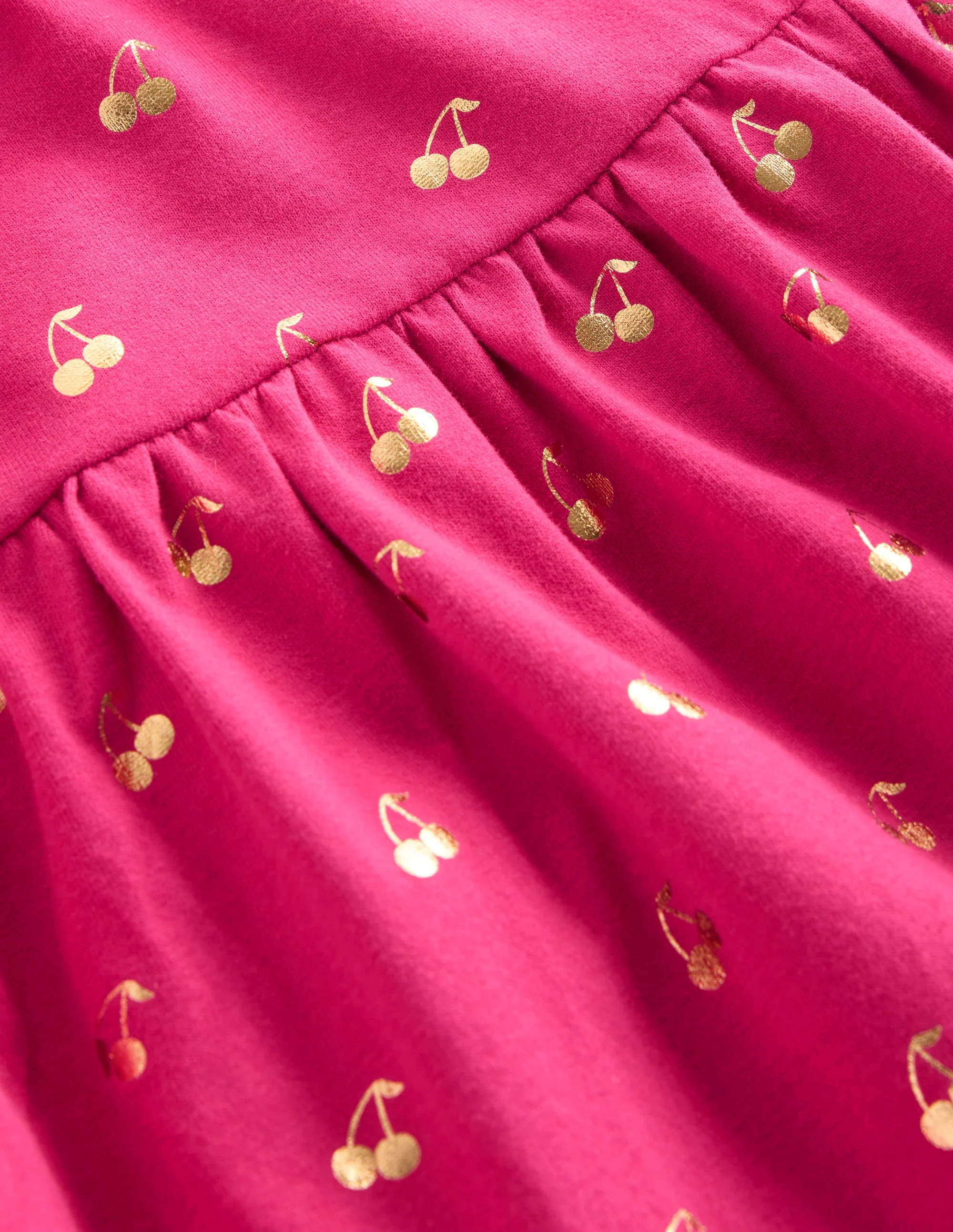 Ariel Langärmliges, schwingendes Kleid-Kirschmarmelade Folienkirschen - Image 5
