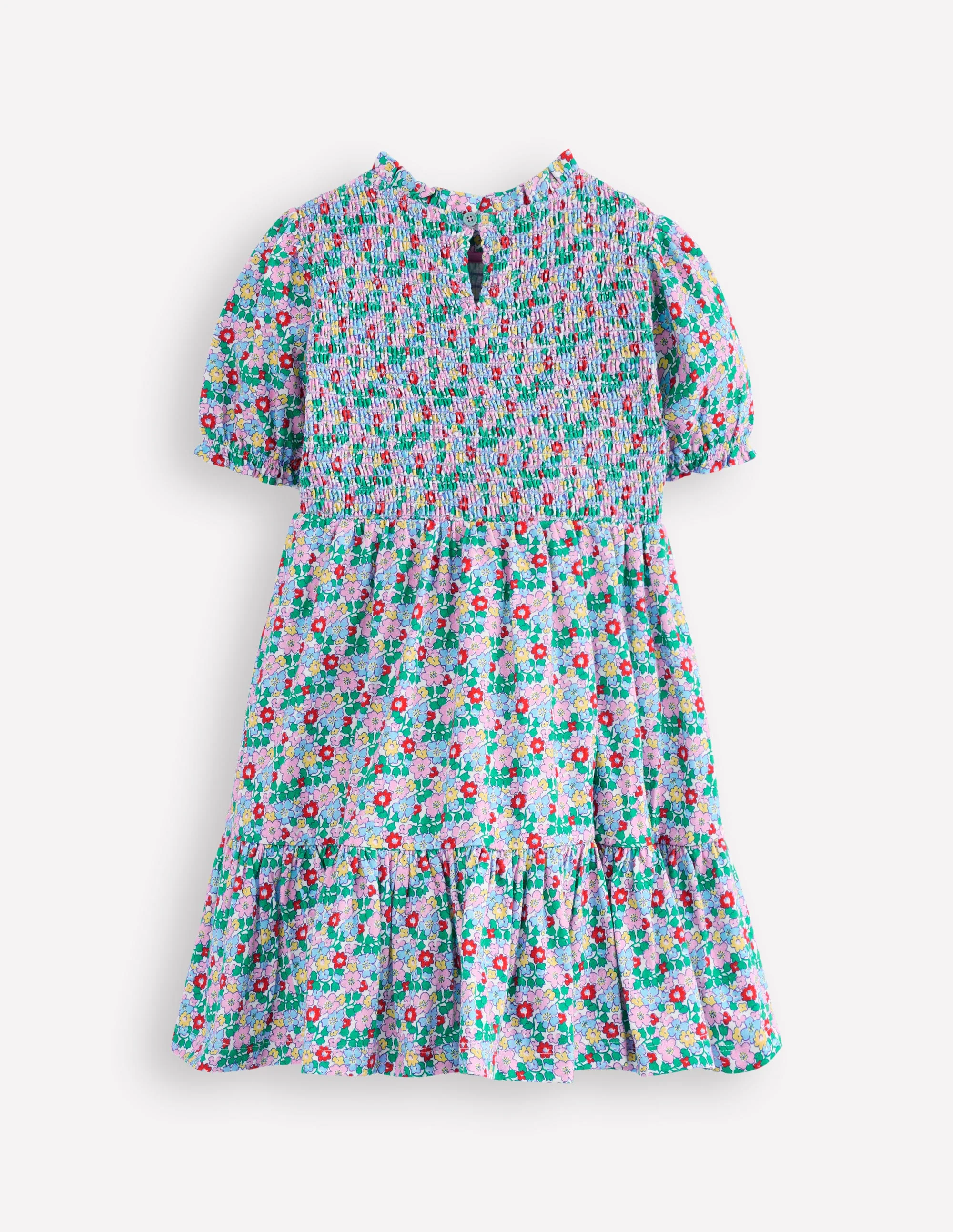 Aurora Gerafftes Kleid zum Herumwirbeln-Bunt Blumenbeet - Image 2