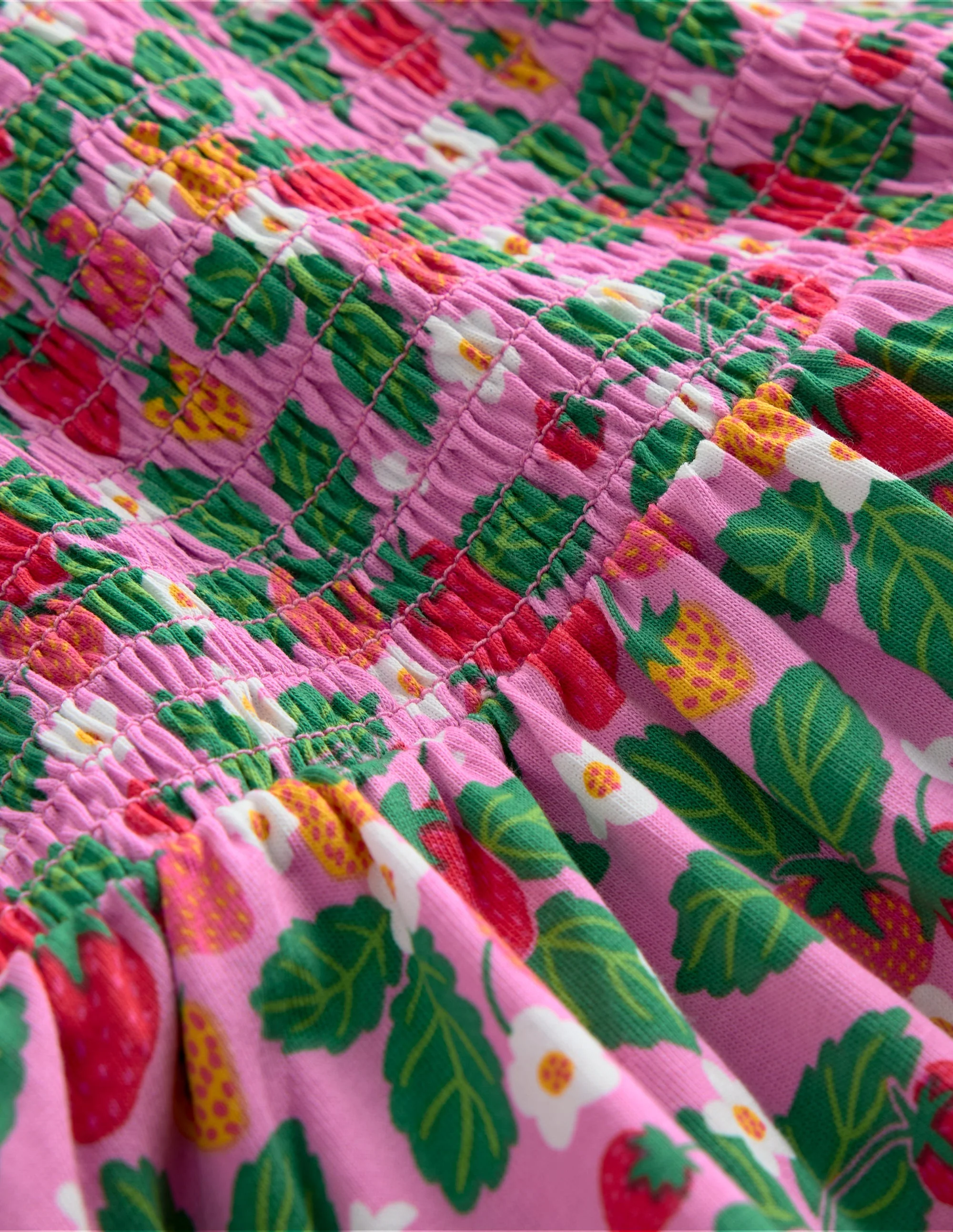 Aurora Gerafftes Kleid zum Herumwirbeln-Kosmos-Rosa Erdbeer-Aufnäher - Image 3