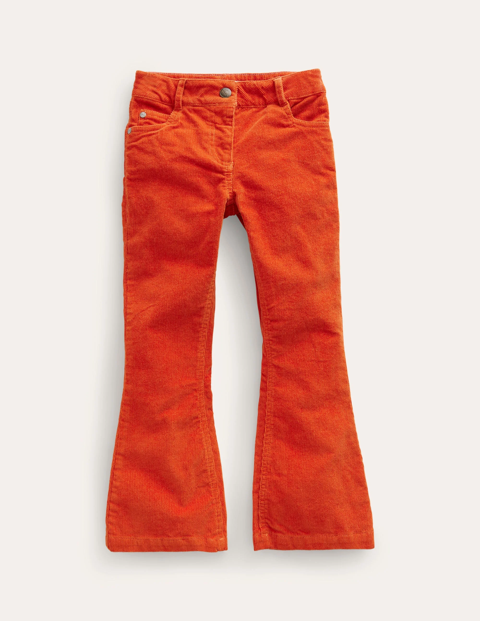 Ausgestellte Jeans-Ahorn-Orange Cord