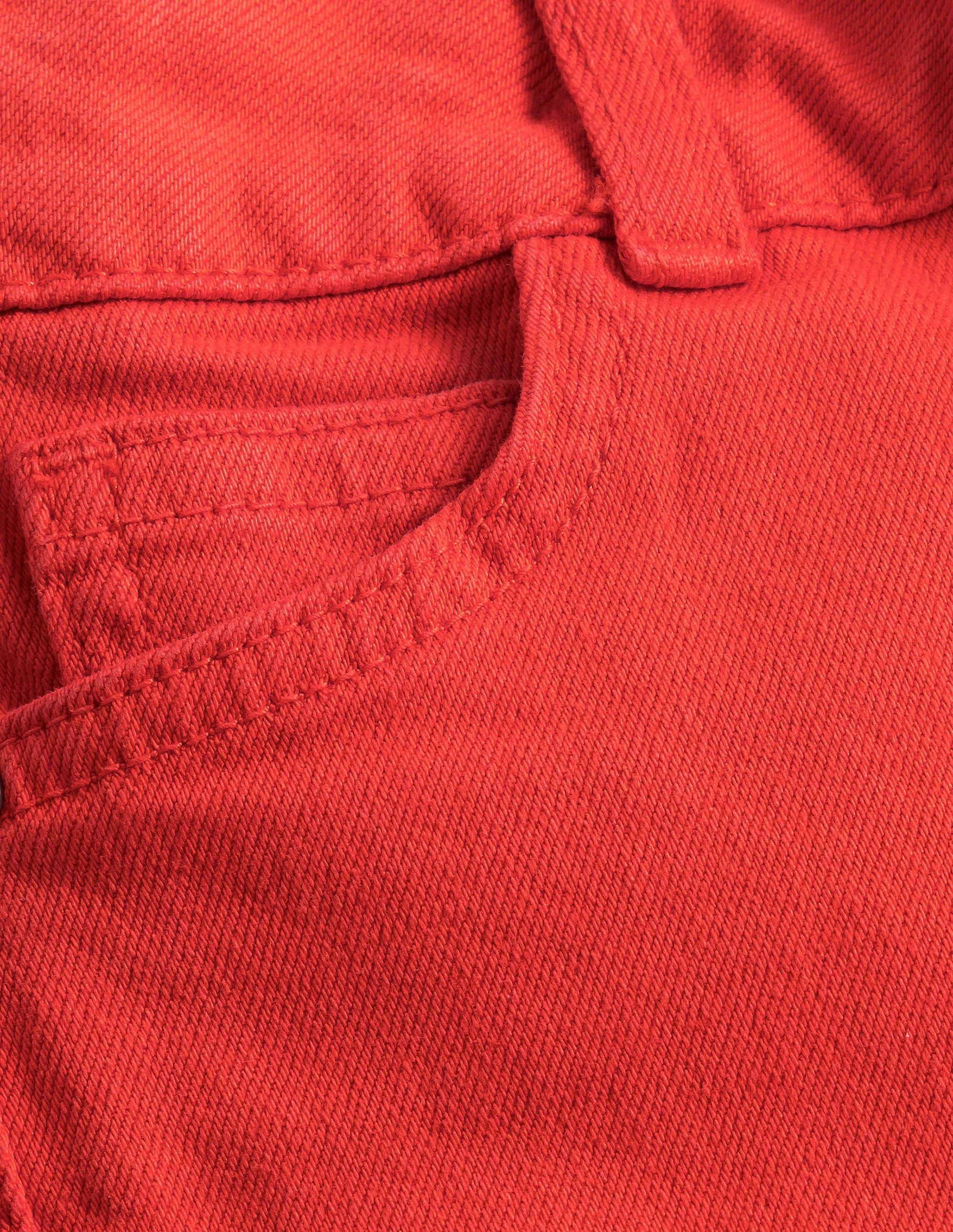 Ausgestellte Jeans-Mandarinenrot - Image 3