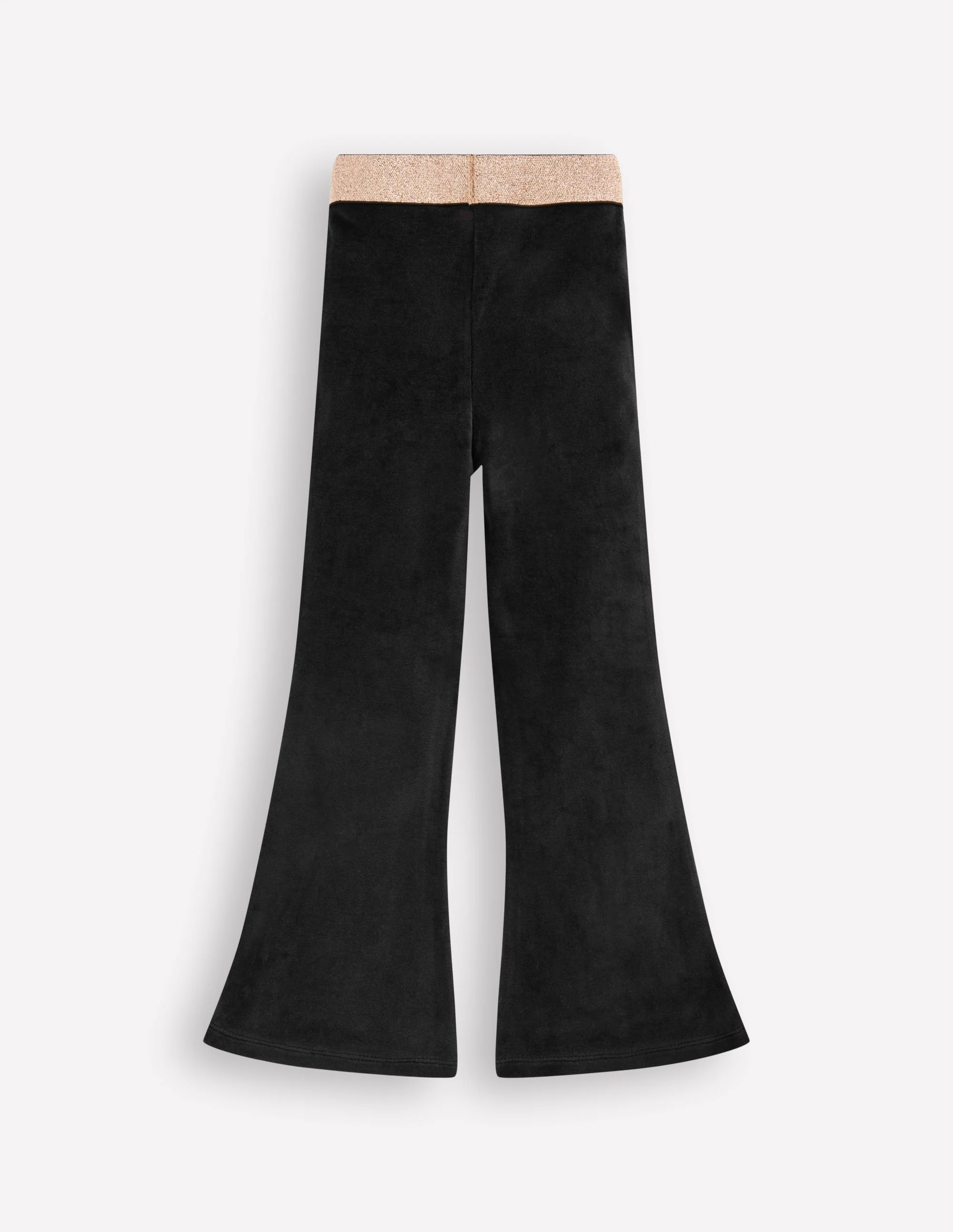Ausgestellte Samtleggings-Schwarz - Image 2