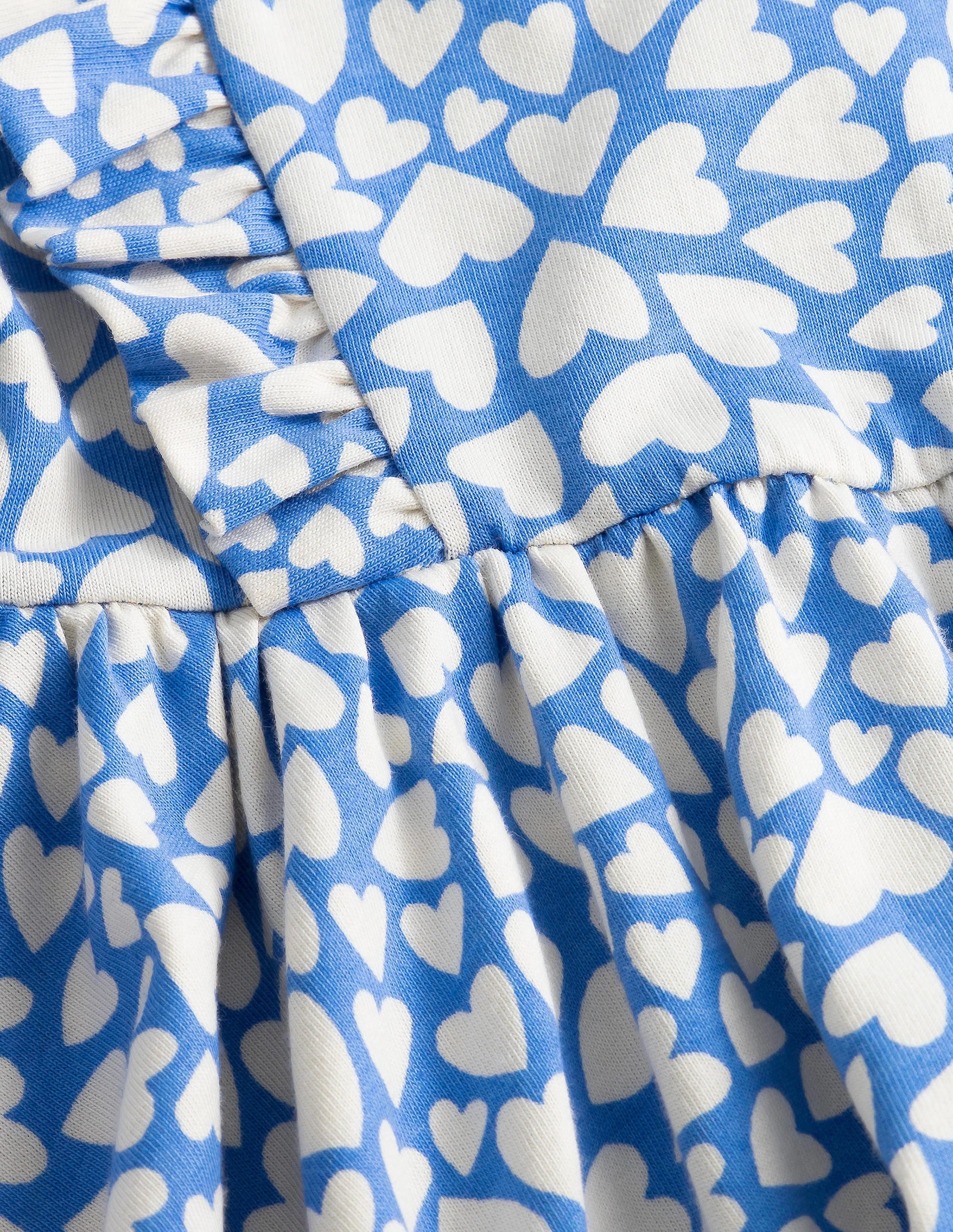 Ausgestelltes Kleid mit Rüschen-Penzance-Blau, Herzen - Image 3
