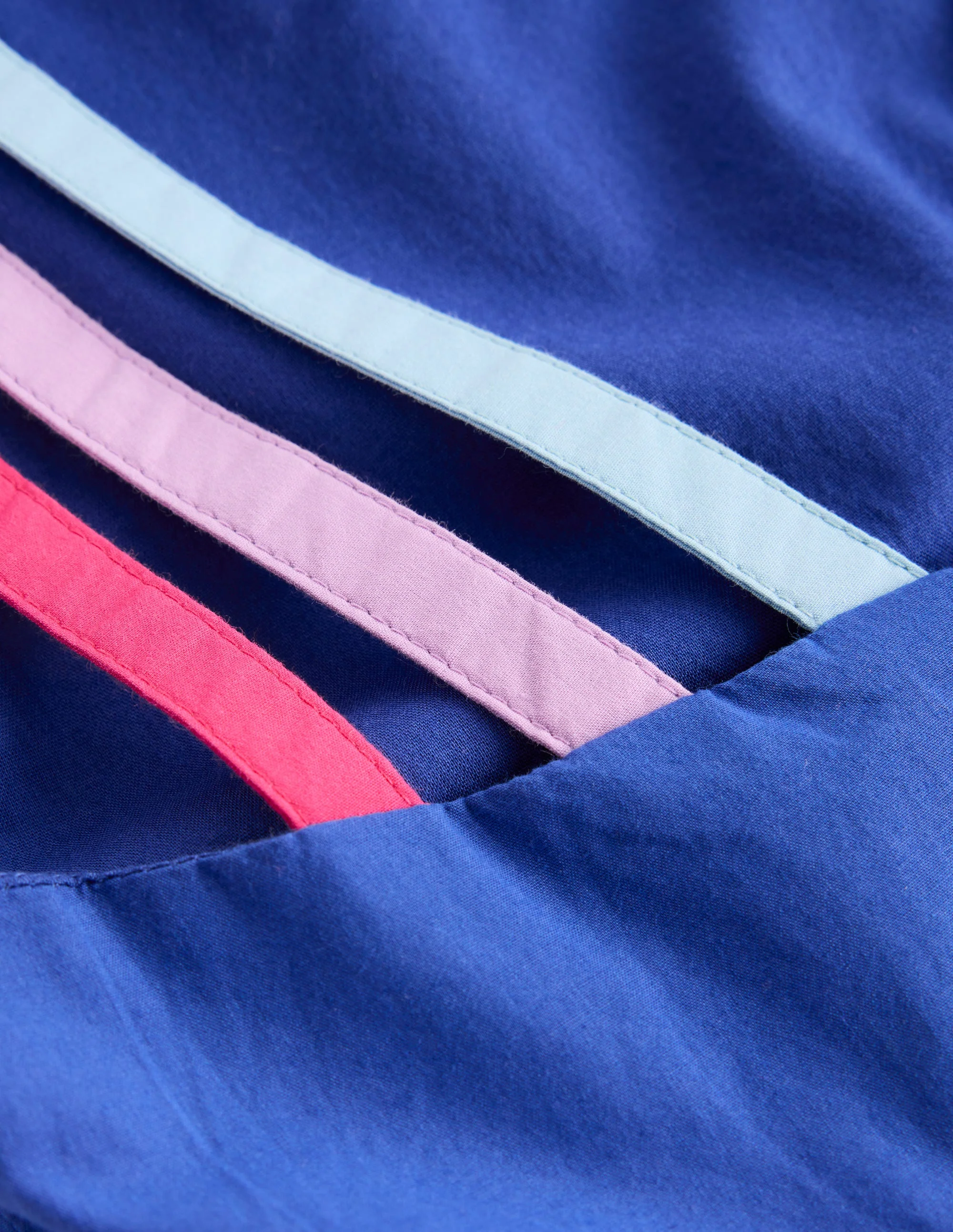 Ausgestelltes Trägerkleid mit bunten Trägern-Saphirblau Regenbogenfarben - Image 4
