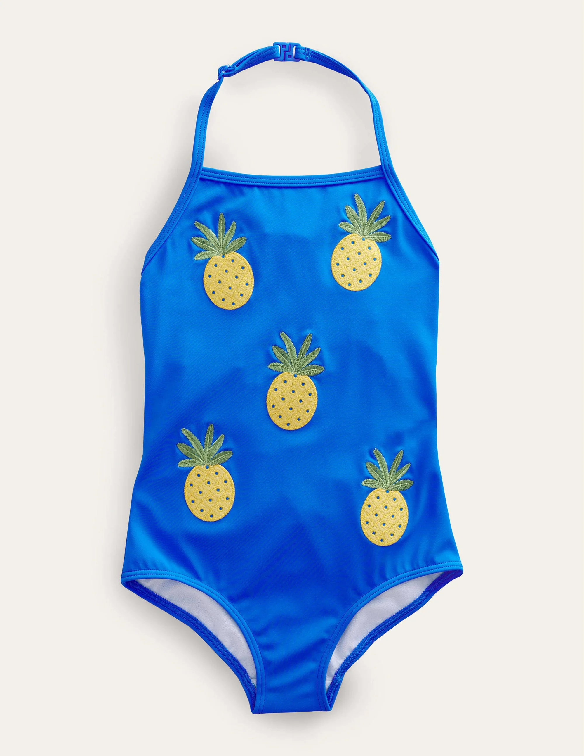 Badeanzug mit Obst-Applikation-Blau