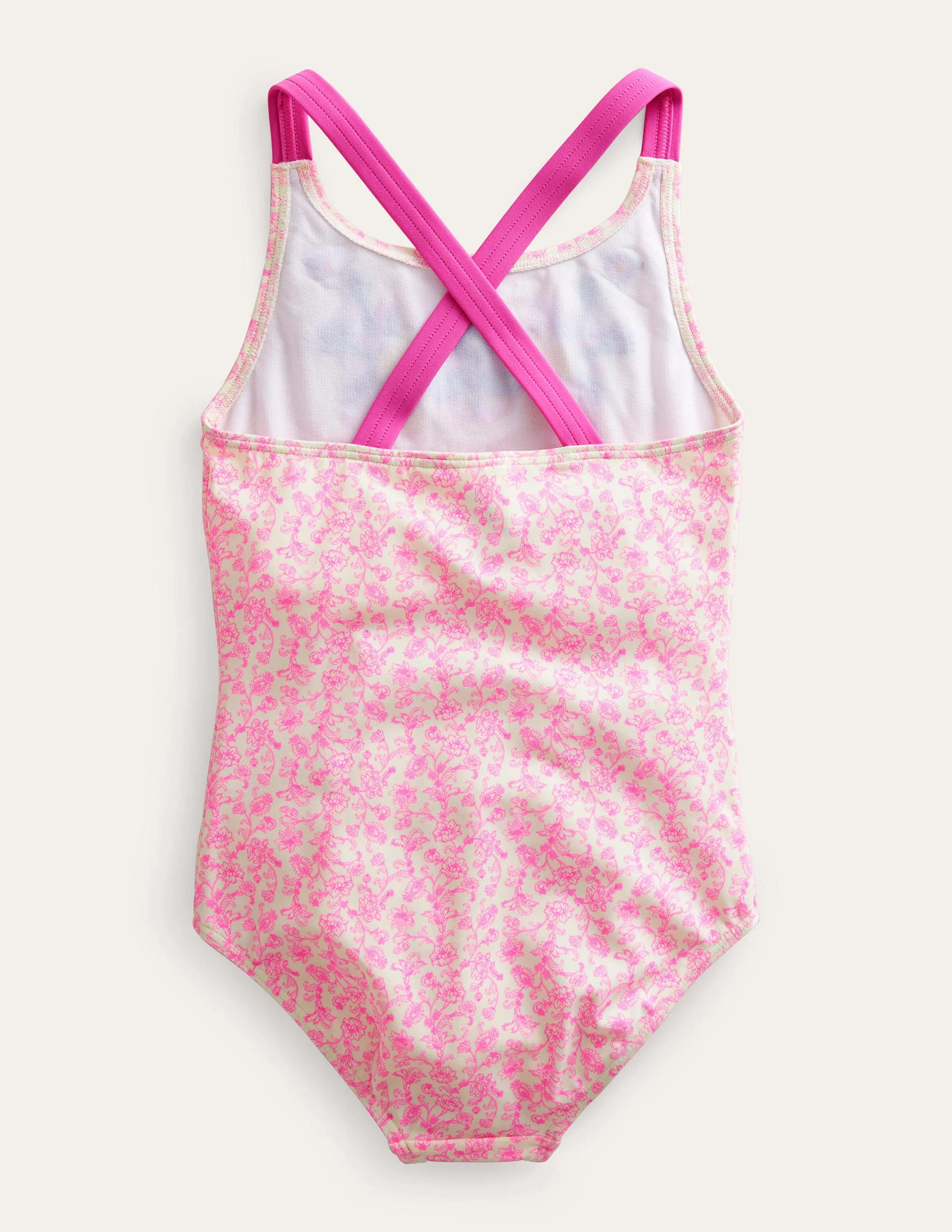Badeanzug mit Stickereien-Festivalrosa Sommer Weinrebe - Image 2