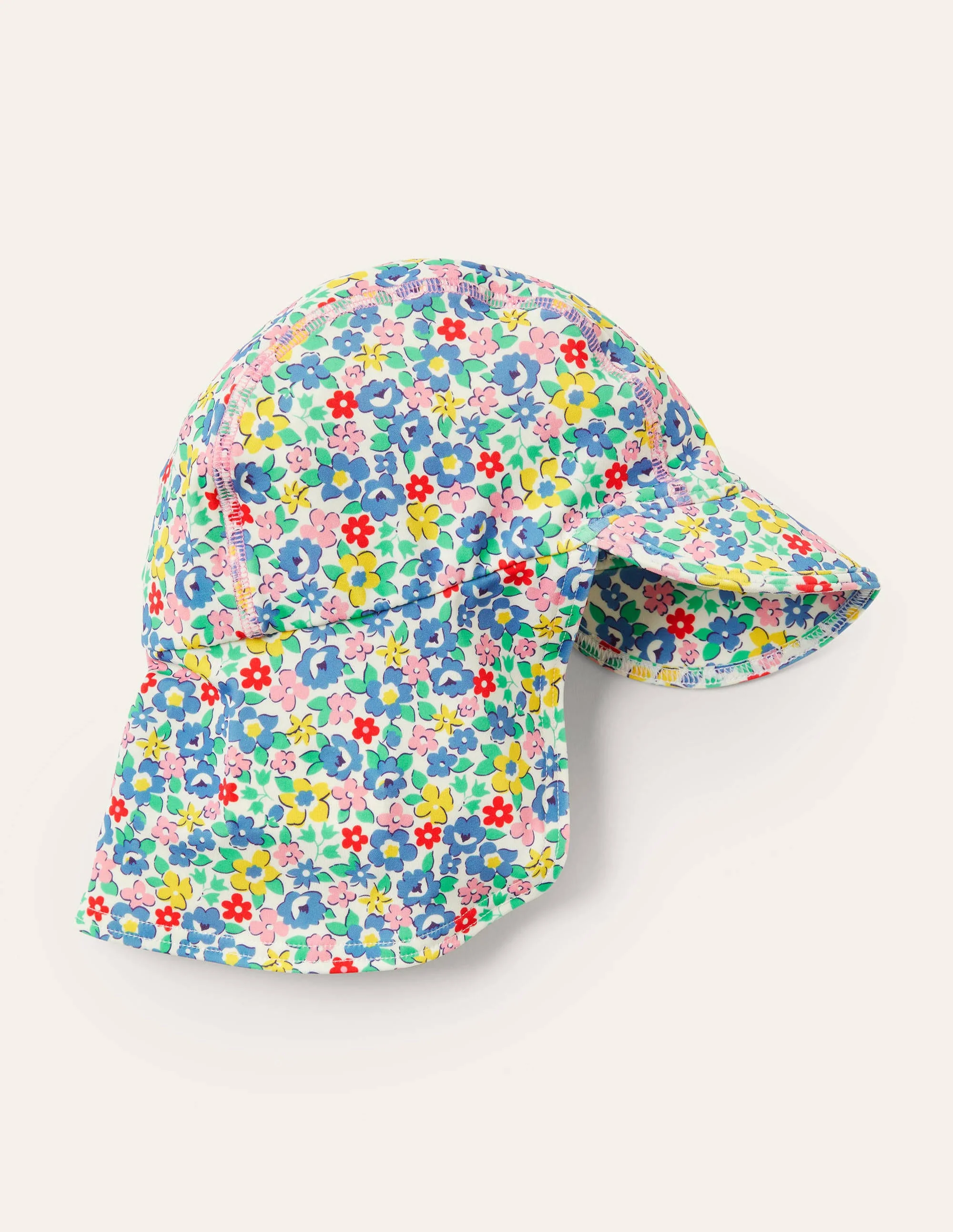 Badehut mit Sonnenschutz (Mädchen Baby)-Blumenmuster