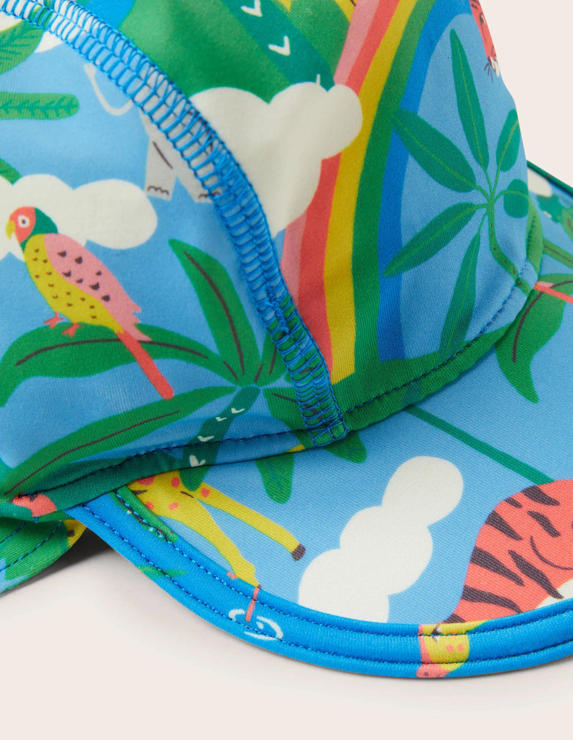 Badehut mit Sonnenschutz-Türkisblau, Regenbogen/Dschungel - Image 2
