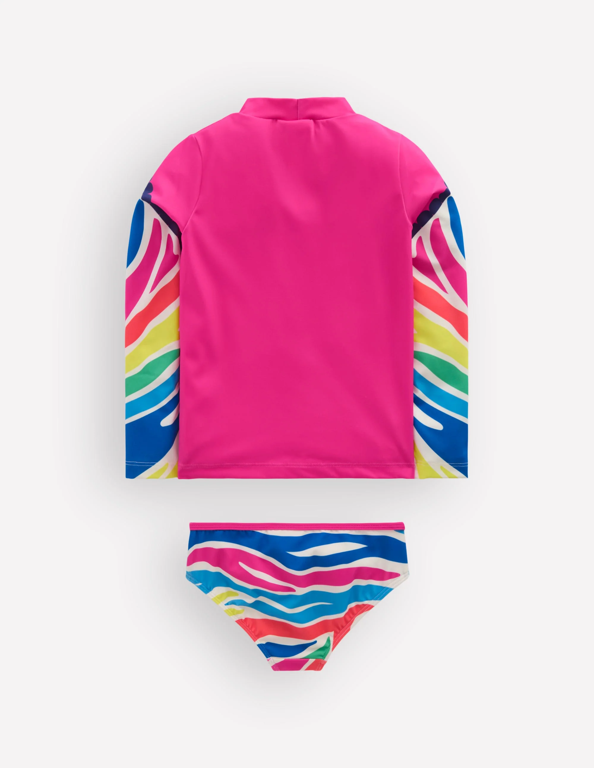 Badeshirt-Set mit Applikation-Himbeerrosa Zebras - Image 2