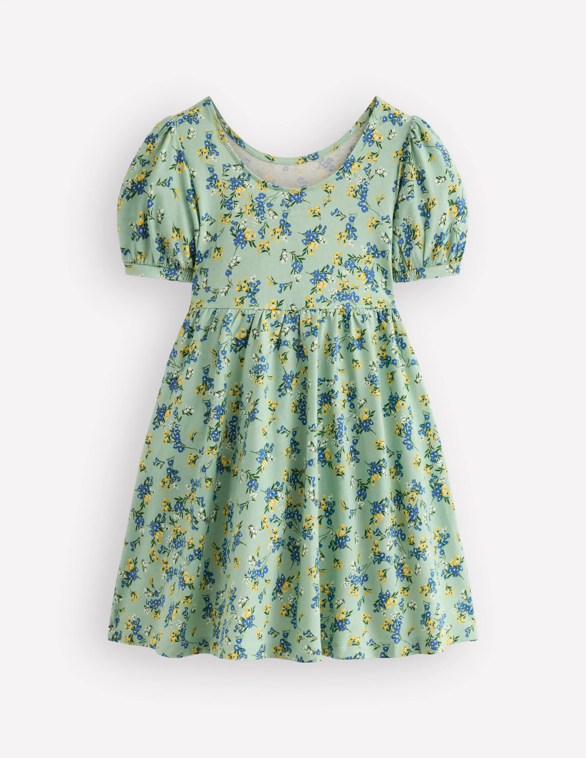 Ballerina-Jerseykleid-Grün Geblümt - Image 2