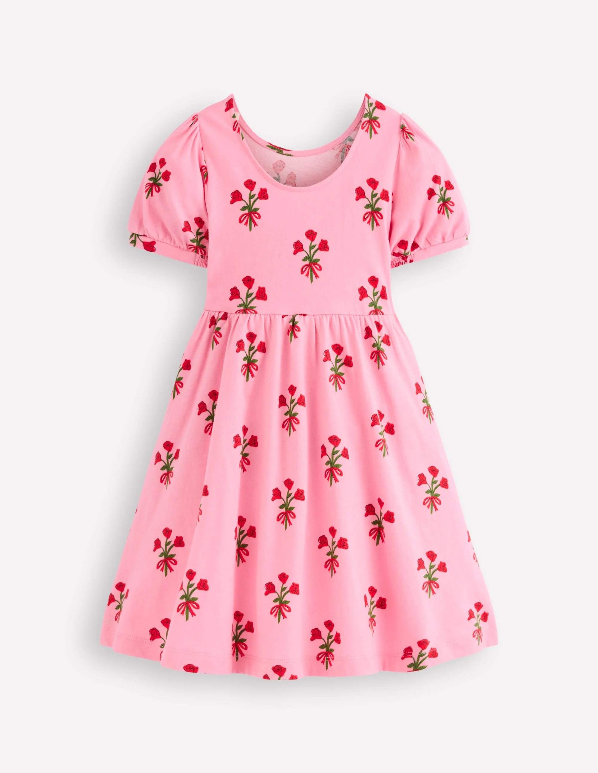 Ballerina-Jerseykleid-Kaugummirosa Kleiner Blumenstrauß - Image 2