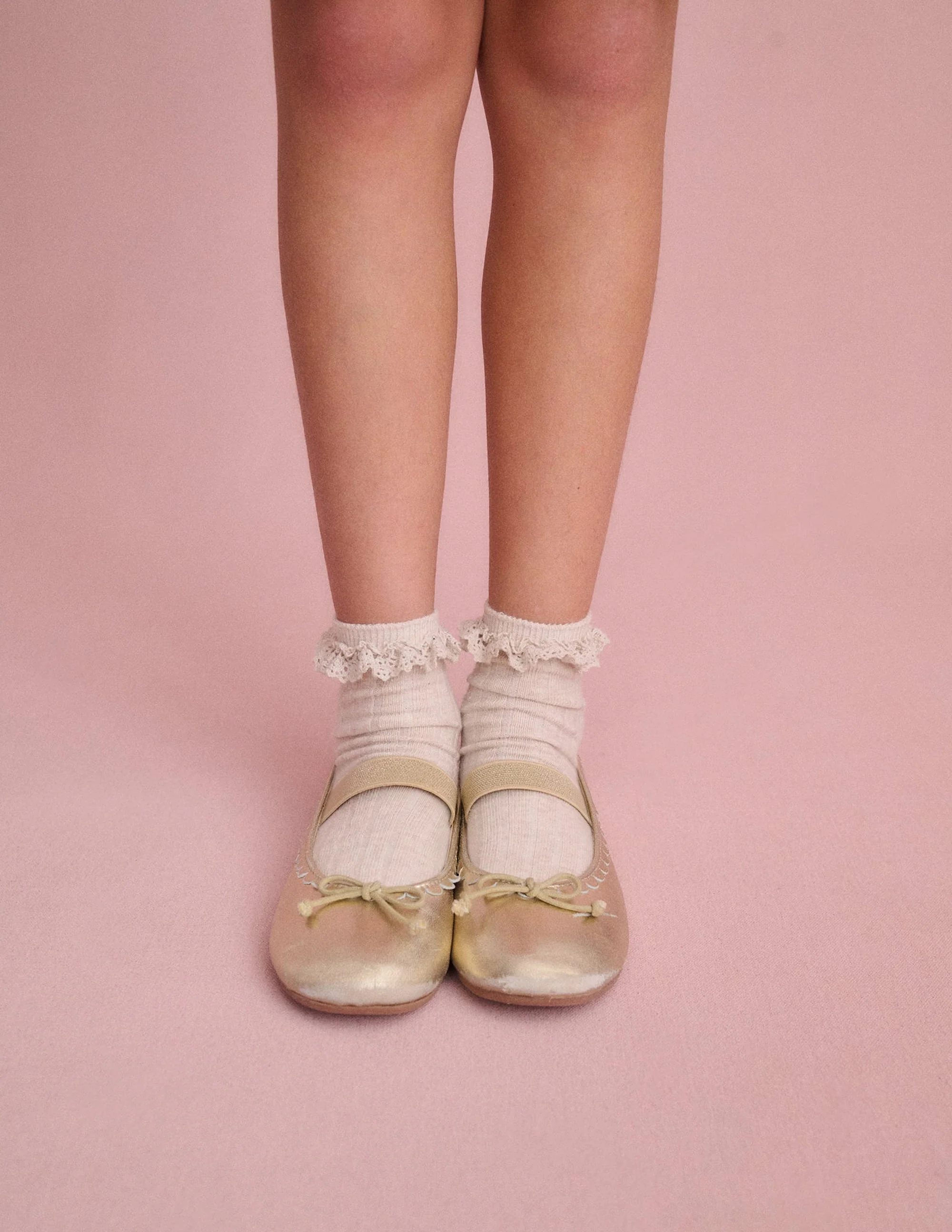 Ballerinas aus Leder-Antikes Messing - Image 4