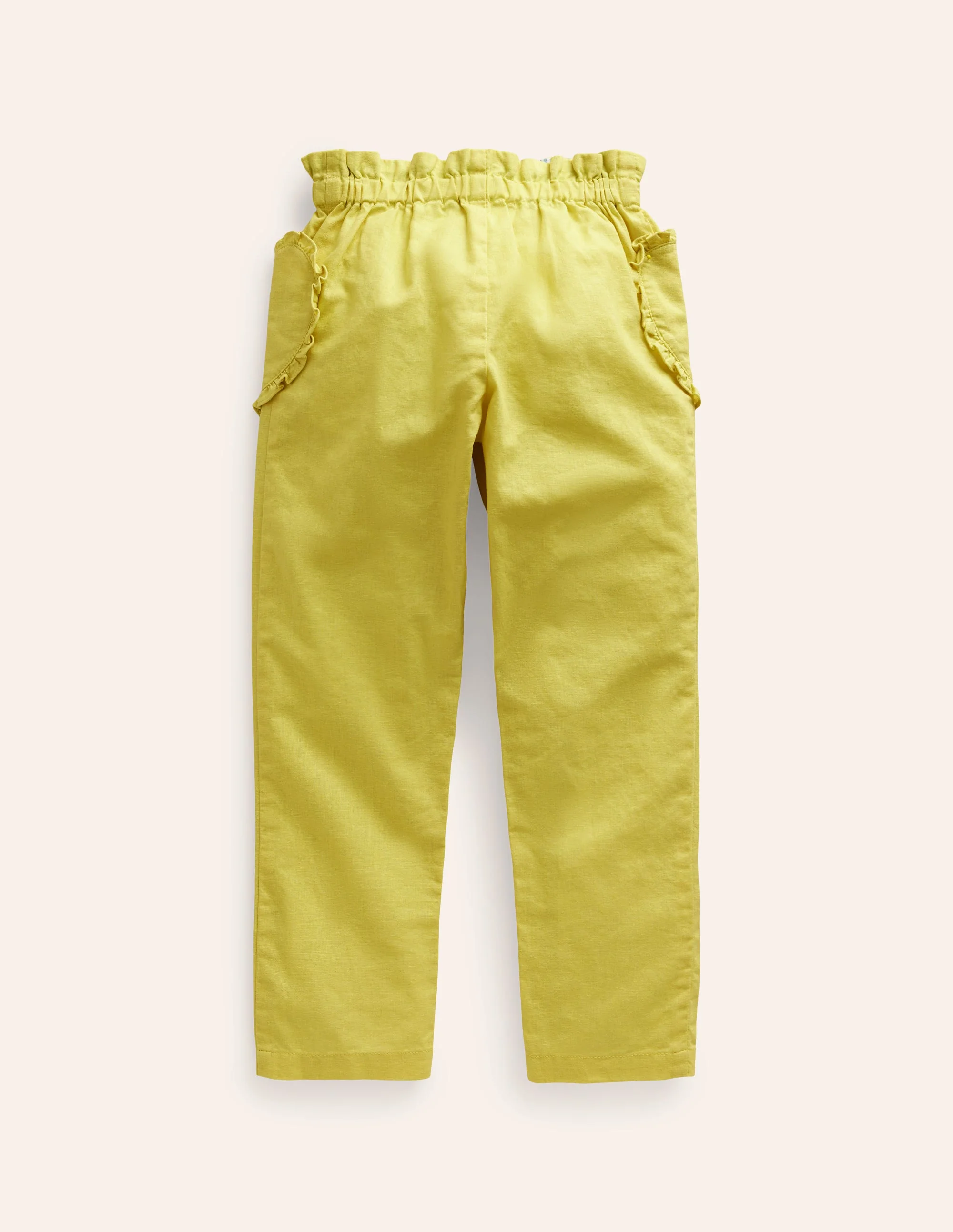 Baumwoll-Leinenhose zum Hineinschlüpfen-Würziges Gelb - Image 2