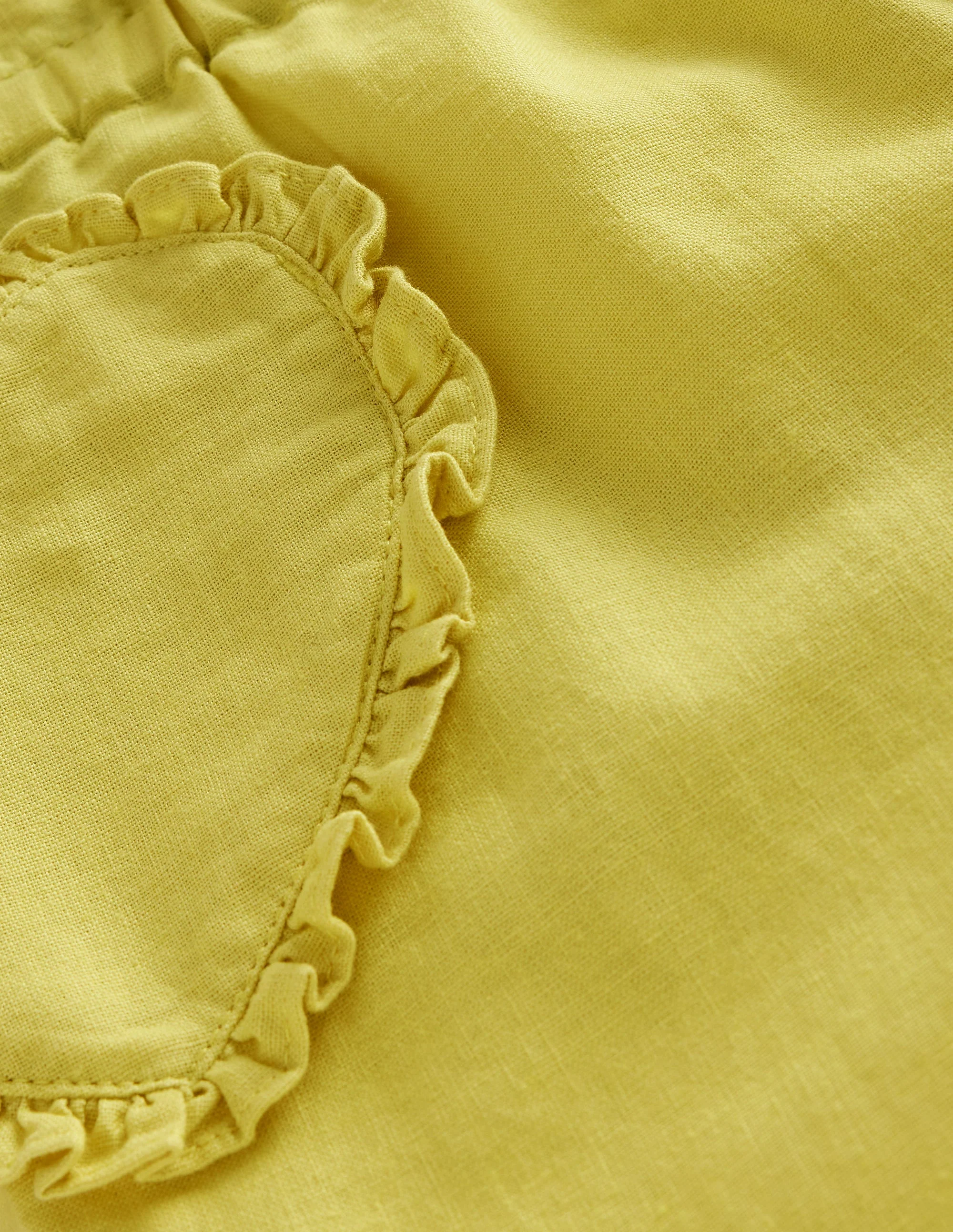Baumwoll-Leinenhose zum Hineinschlüpfen-Würziges Gelb - Image 3
