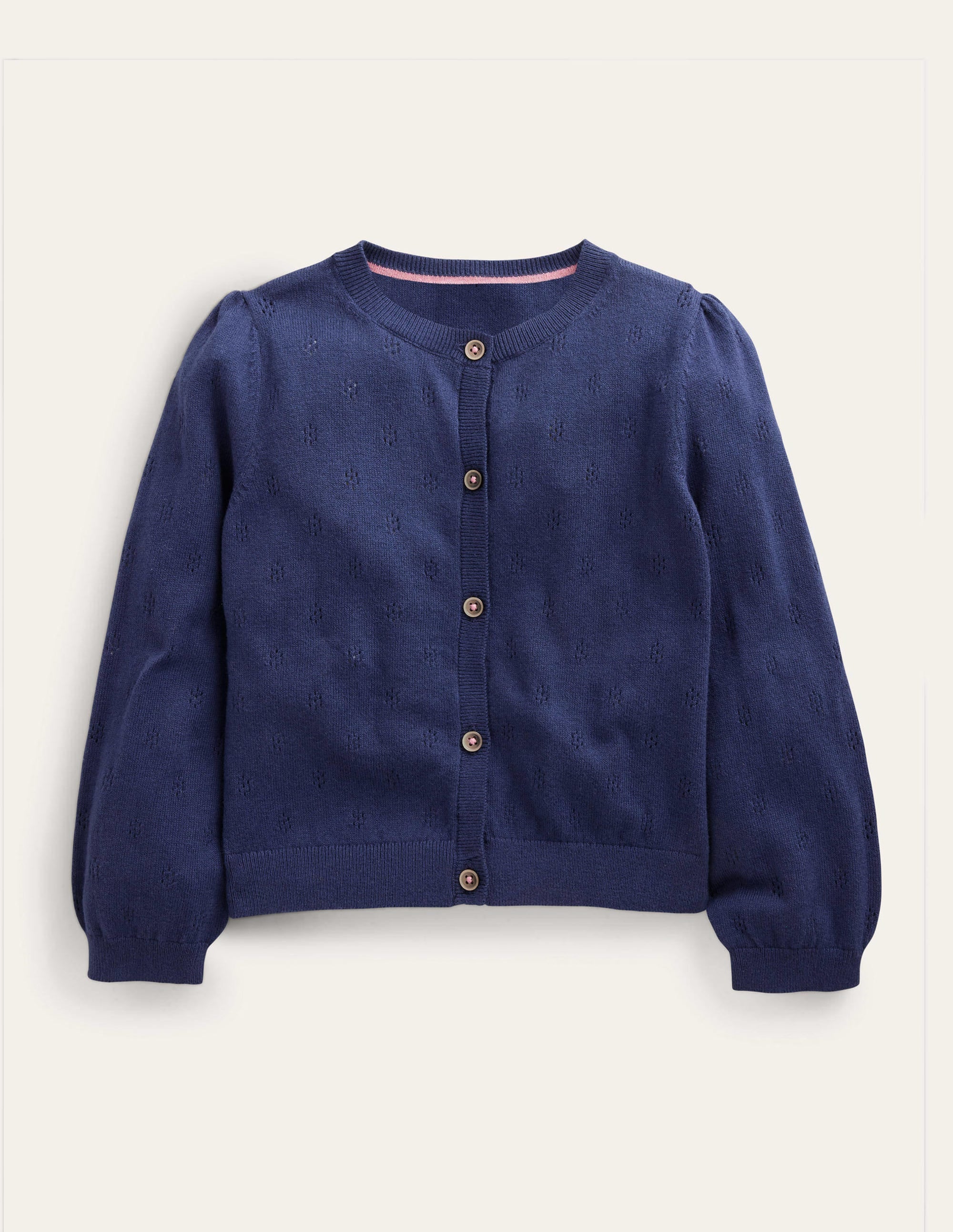 Baumwollkaschmircardigan-Schuluniform-Navy