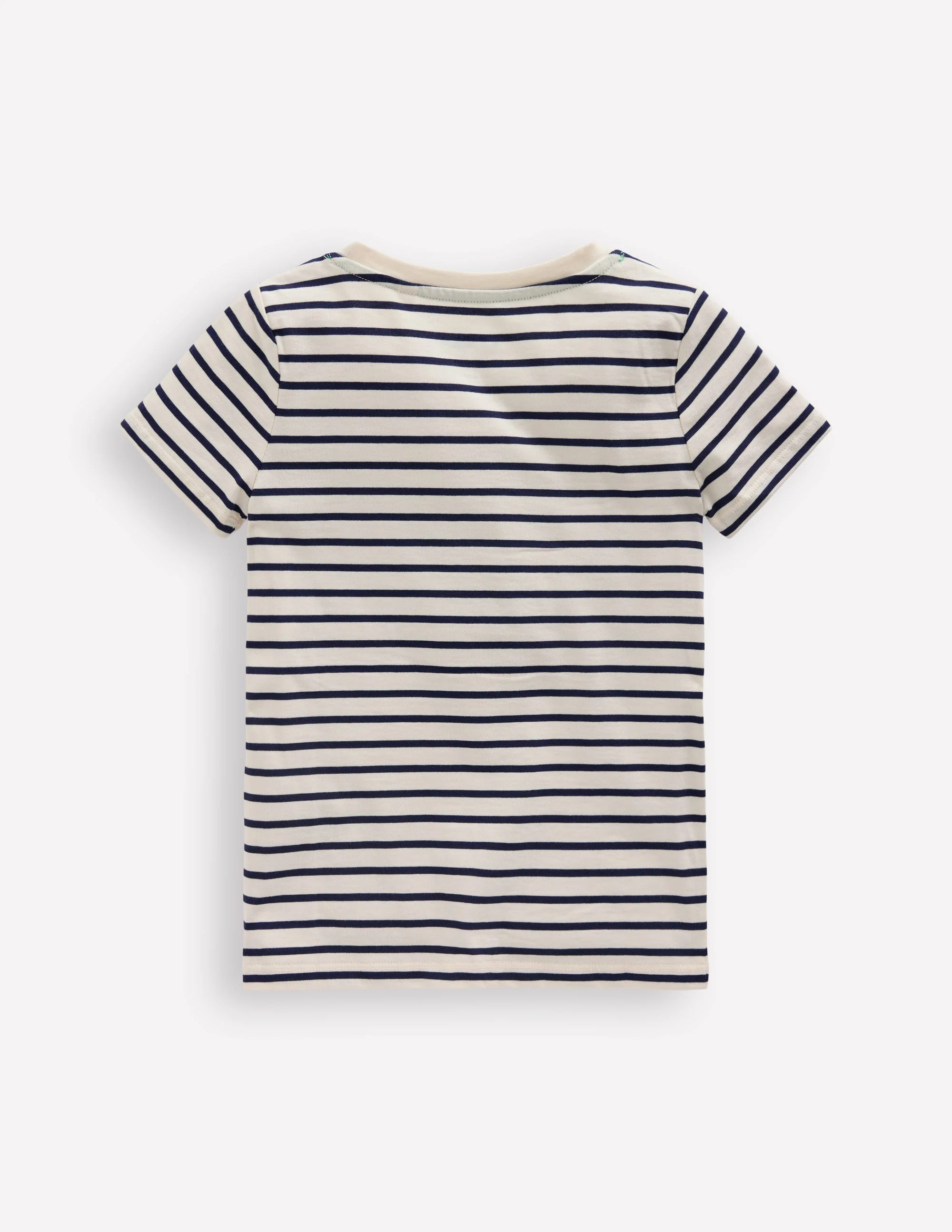 Bay Bouclé-T-Shirt-Französisches Marineblau/Naturweiß Kirschen - Image 2